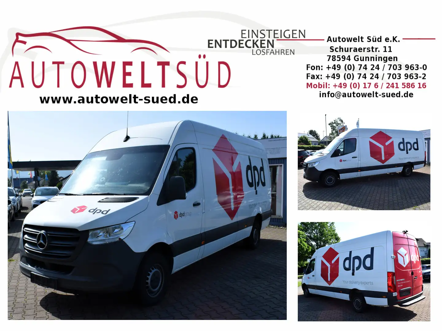 Mercedes-Benz Sprinter 317 CDI Maxi L3 H2 3.5t Klima Apple + Android Weiß - 1