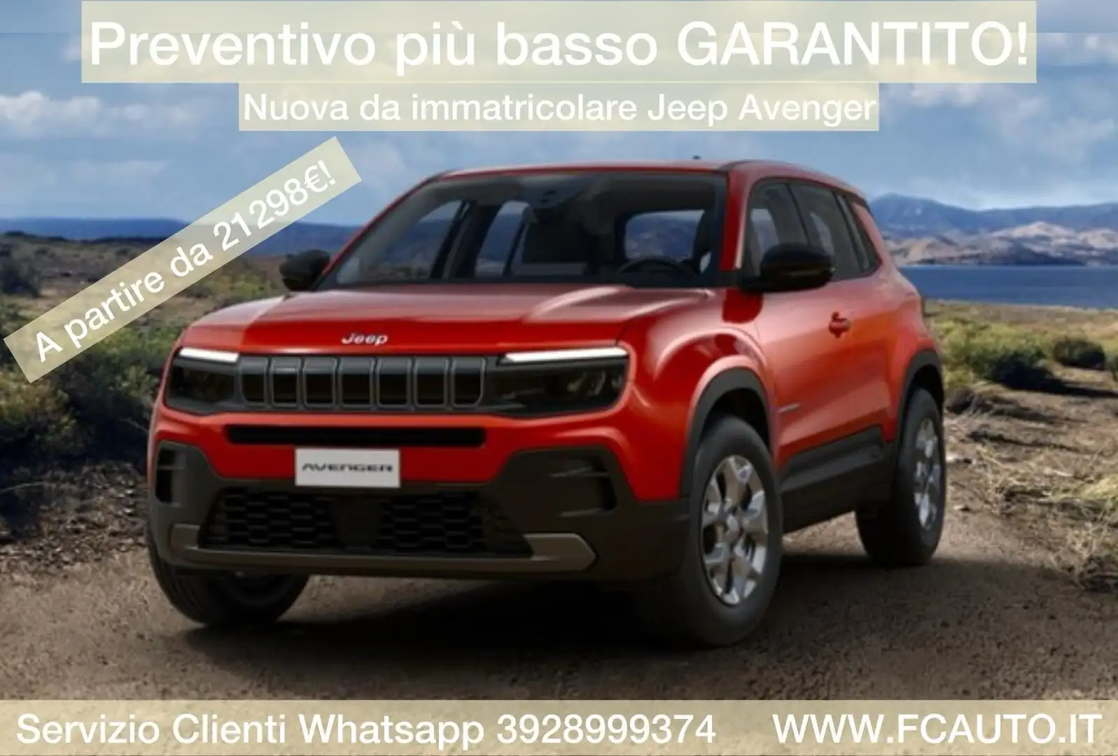 Jeep Avenger 1.2 Turbo Longitude - PROMO - Rood - 1