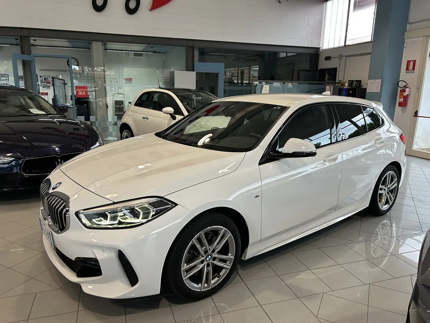 BMW 116 Serie 1 F40 116d Msport auto Bianco - 1