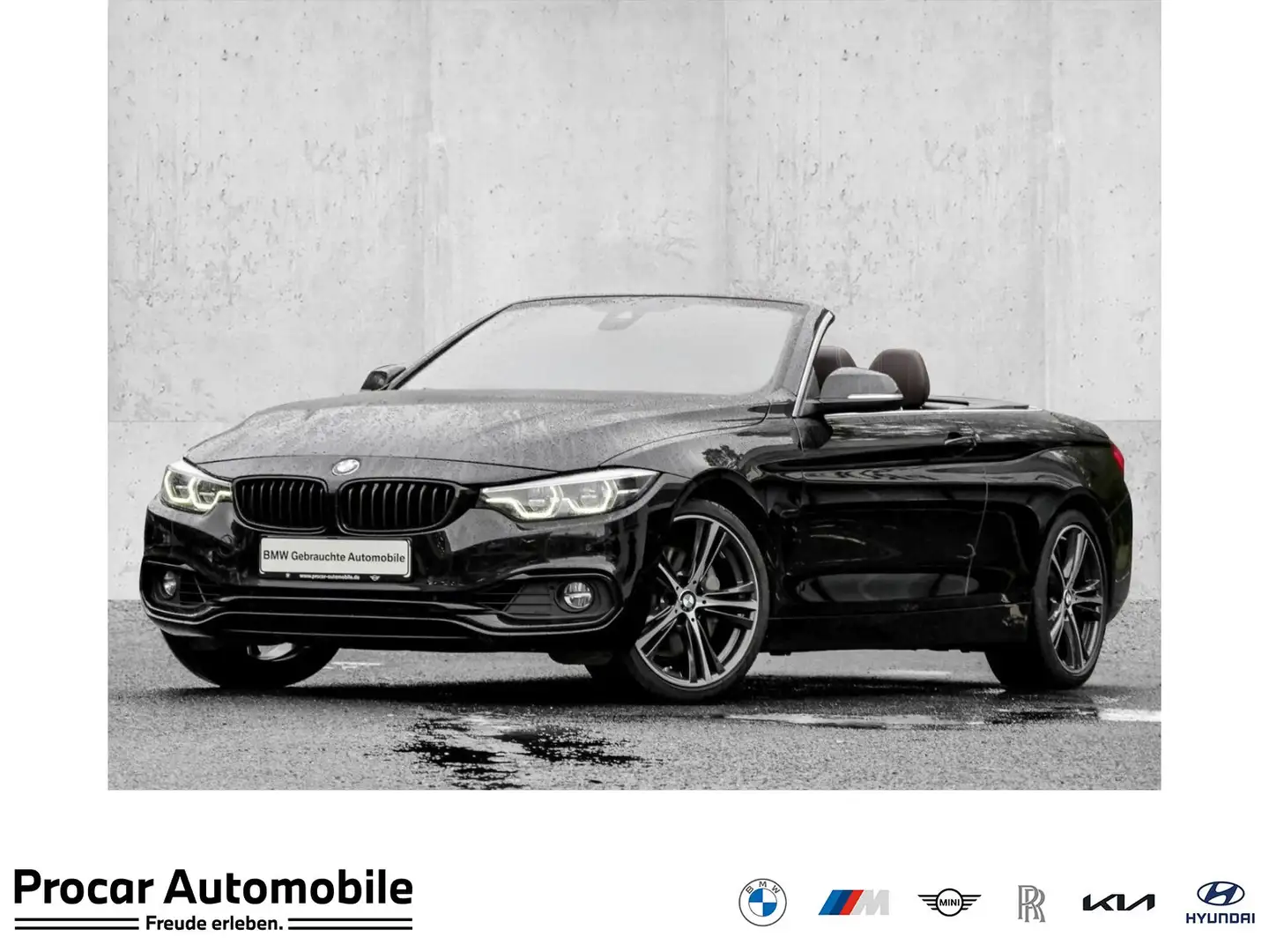 BMW 440 i SPORT LINE+H/K+HuD+AHK+DA+NAVI Schwarz - 1