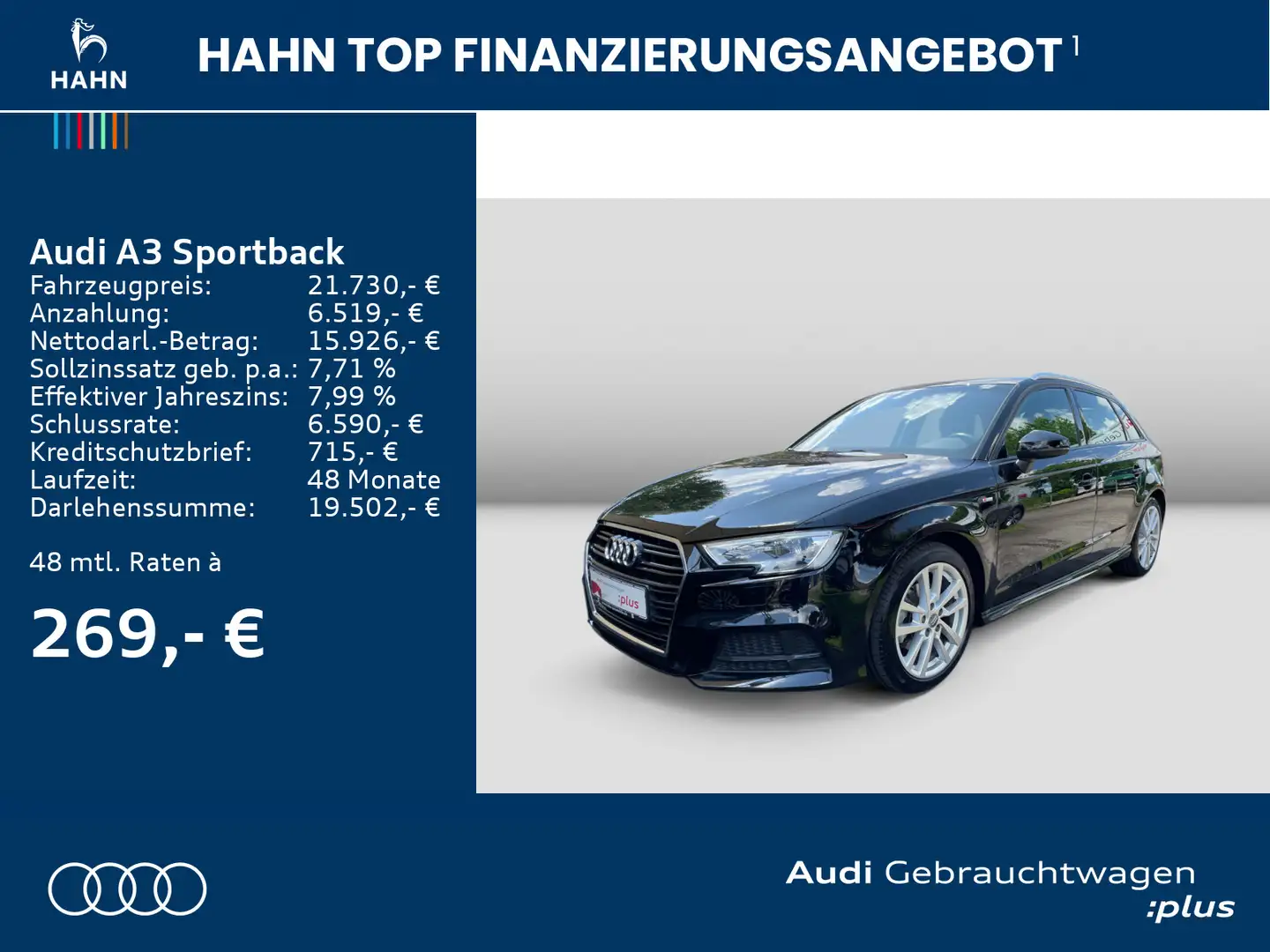Audi A3 35 TFSI 6-Gang sport B&O Navi Einpa Schwarz - 2