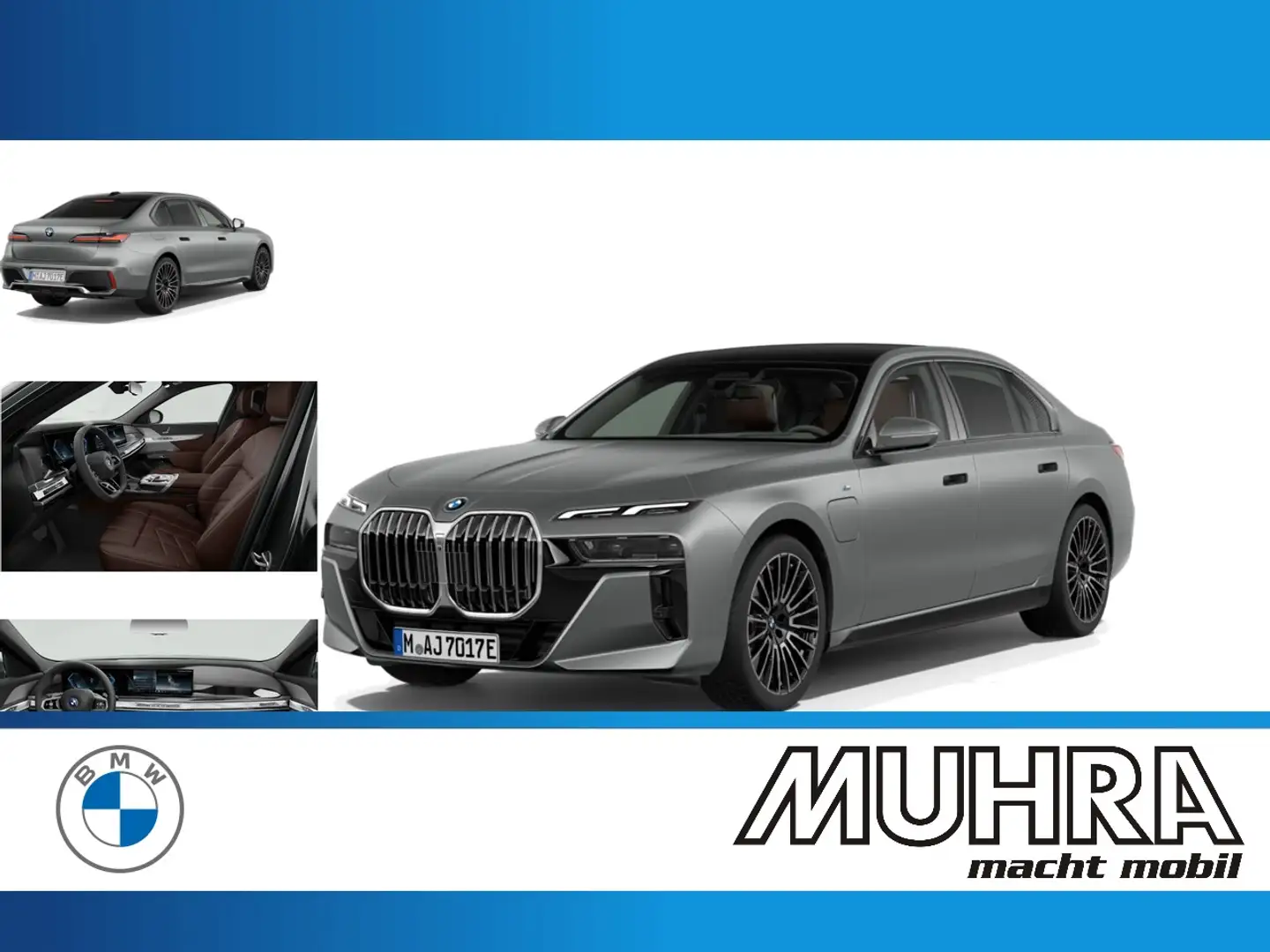 BMW 725 750e xDrive M Sport 21" Individual Fond TV Pano Серый - 1