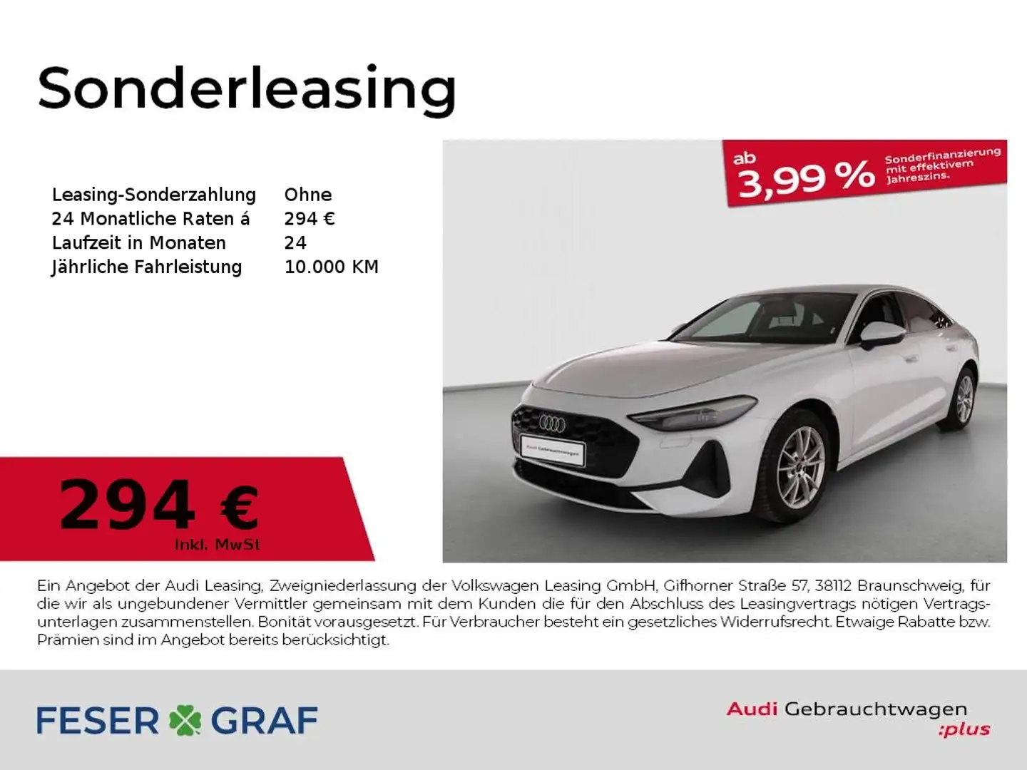 Audi A5 Lim. S tonic Virtual Cockpit/ACC/Kamera/Alu18 Rück Blanc - 1