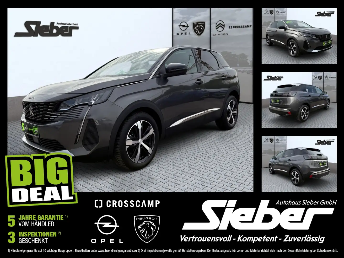Peugeot 3008 BlueHDi 130 Allure Pack Kamera Navi Sitzhzg Grijs - 1