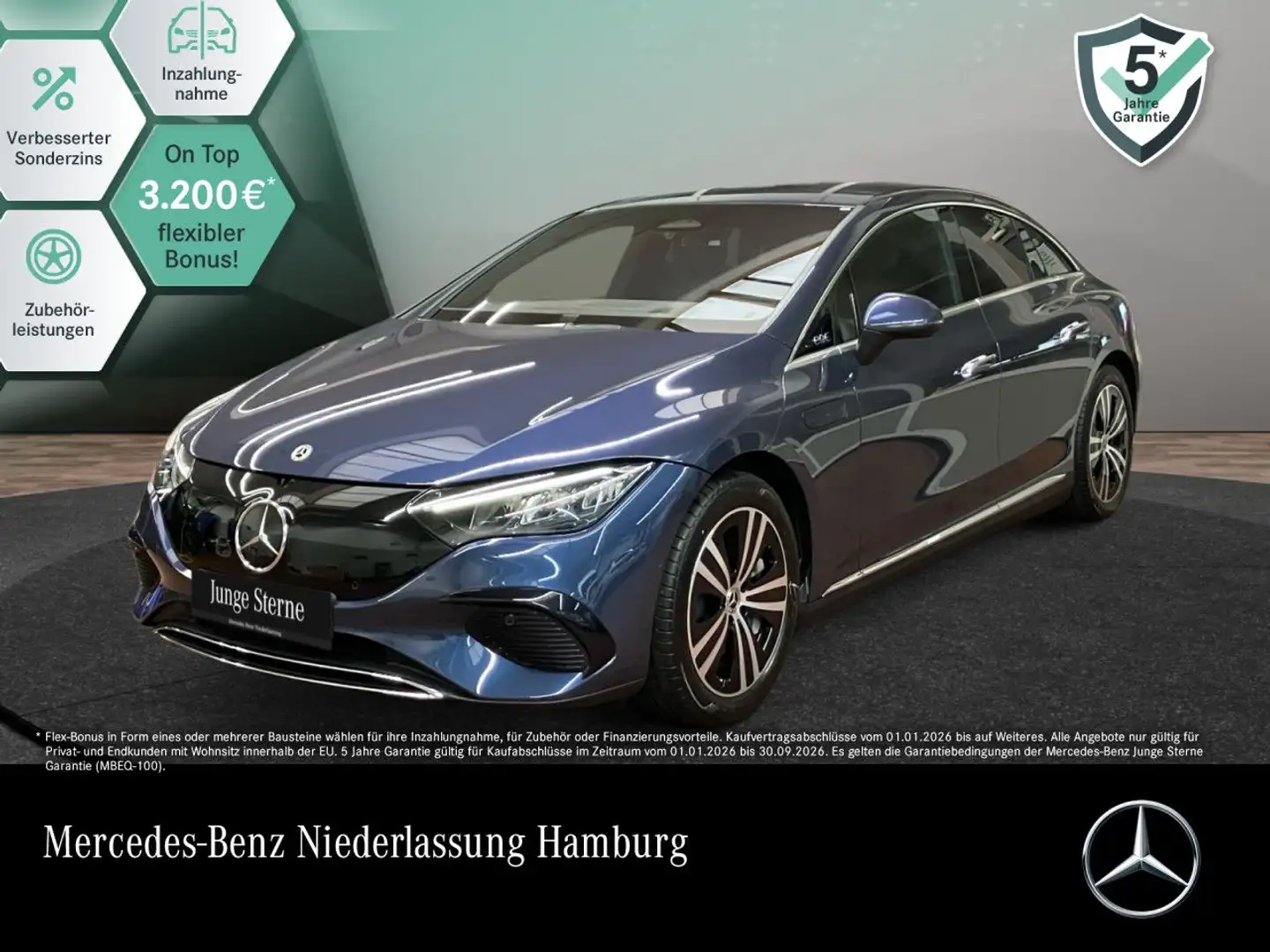 Mercedes-Benz EQE 300 Avantgarde WideScreen Airmat Distr. HUD TV Blau - 1