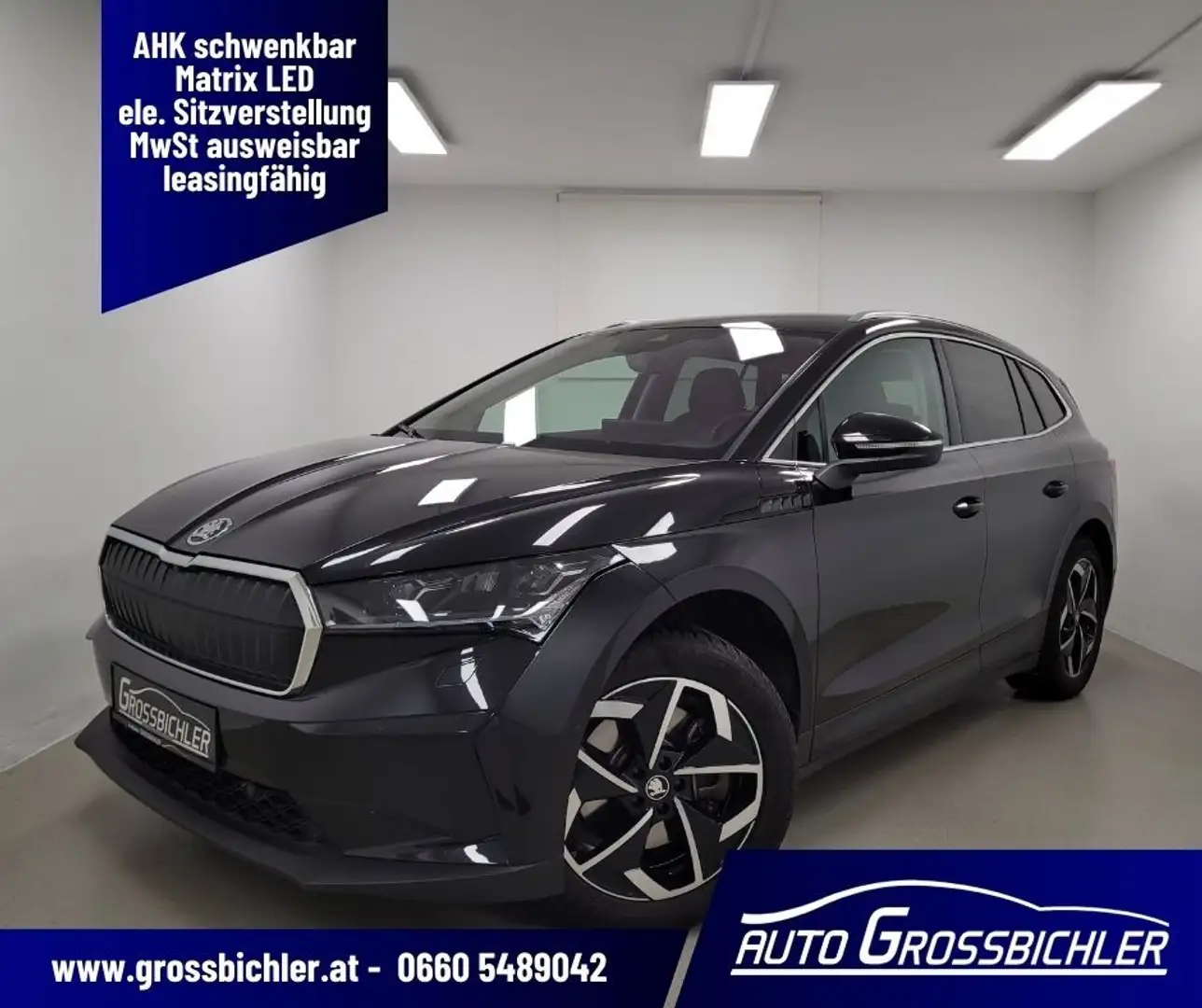 Skoda Enyaq iV 80 82kWh AHK, ACC, Matrix-LED, leasingfähig,... Schwarz - 1