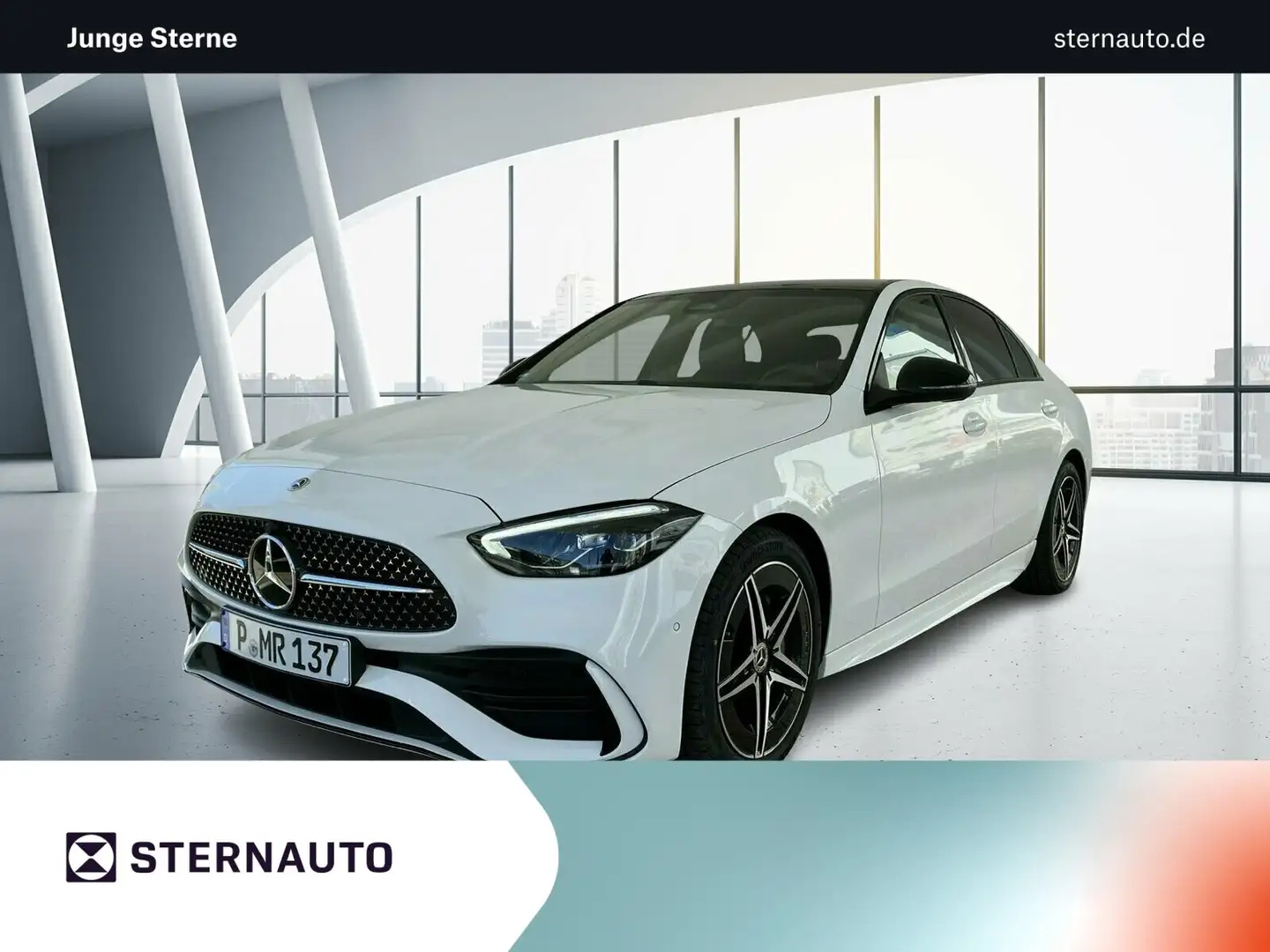 Mercedes-Benz C 180 C 180 AMG Line/Pano.-Dach/Distronic/LED/Kamera Blanc - 1