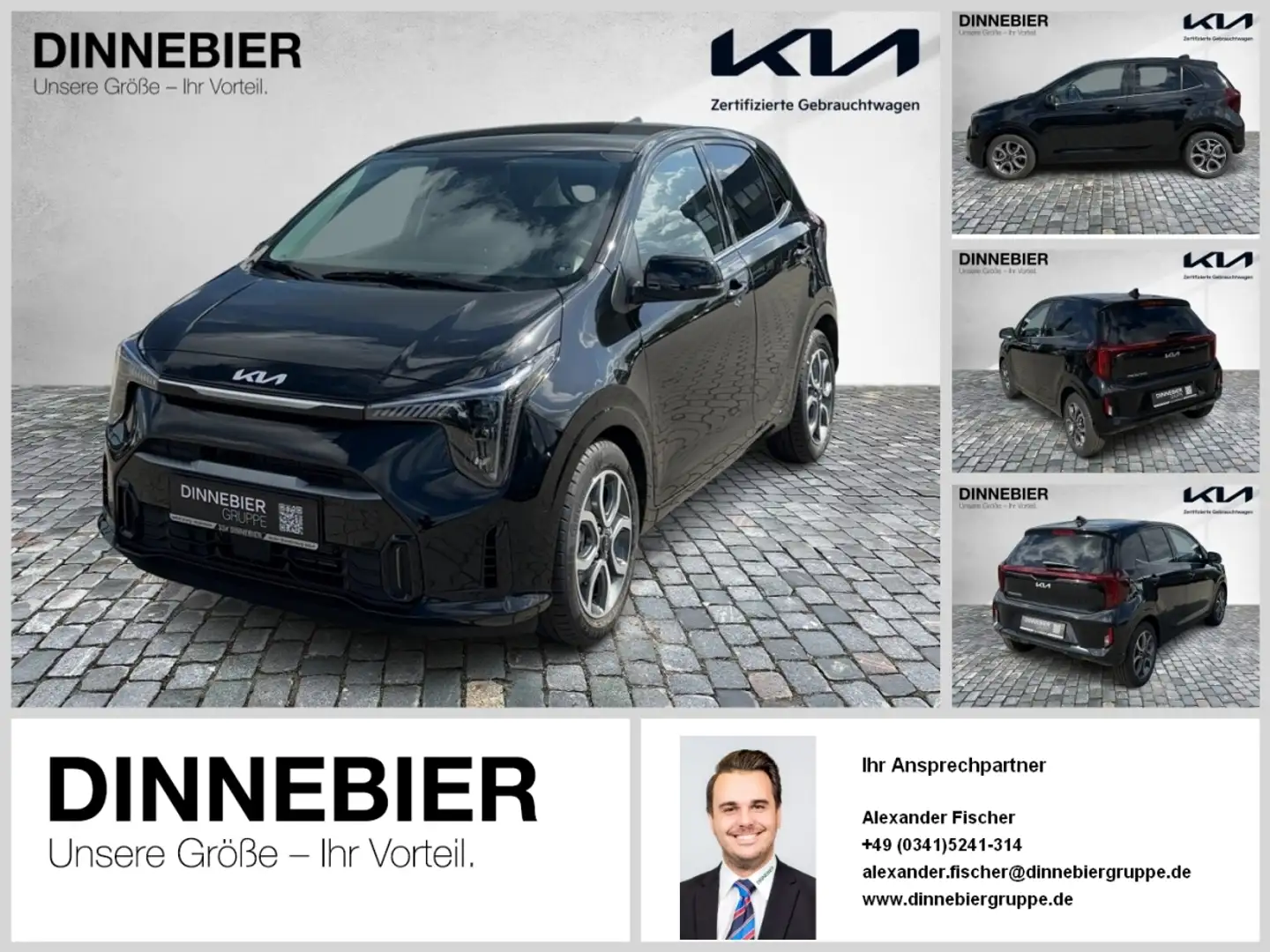 Kia Picanto Spirit 1.2 LED+Kamera+Navigation+SHZ Nero - 1