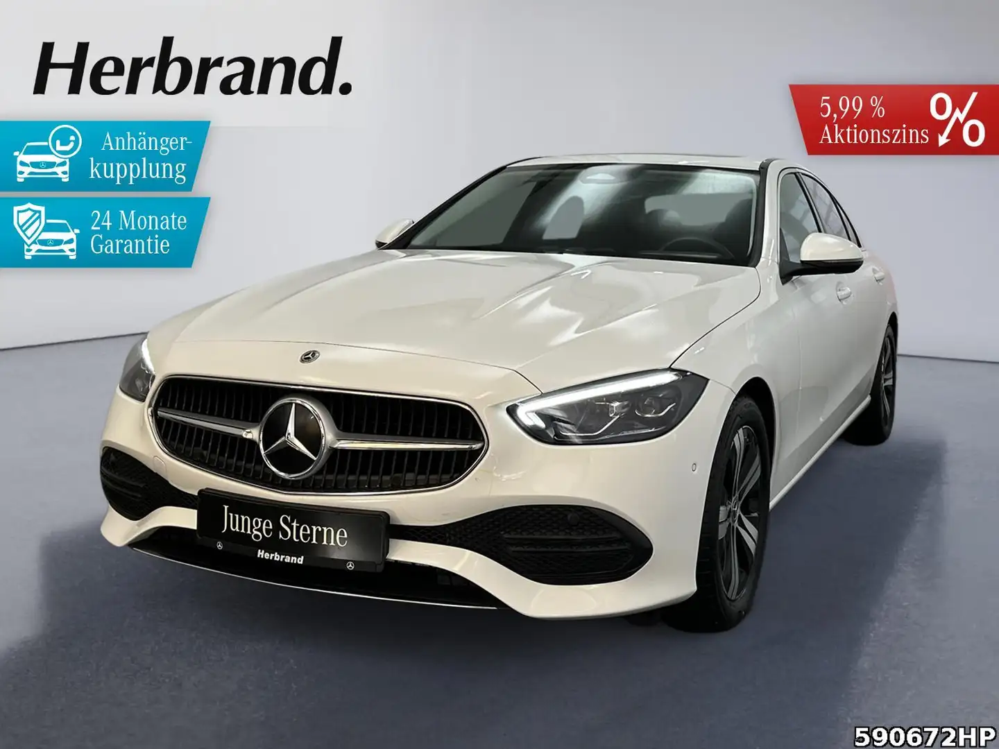 Mercedes-Benz C 180 Avantgarde AHK Schiebedach Rückfahrkamera Weiß - 1