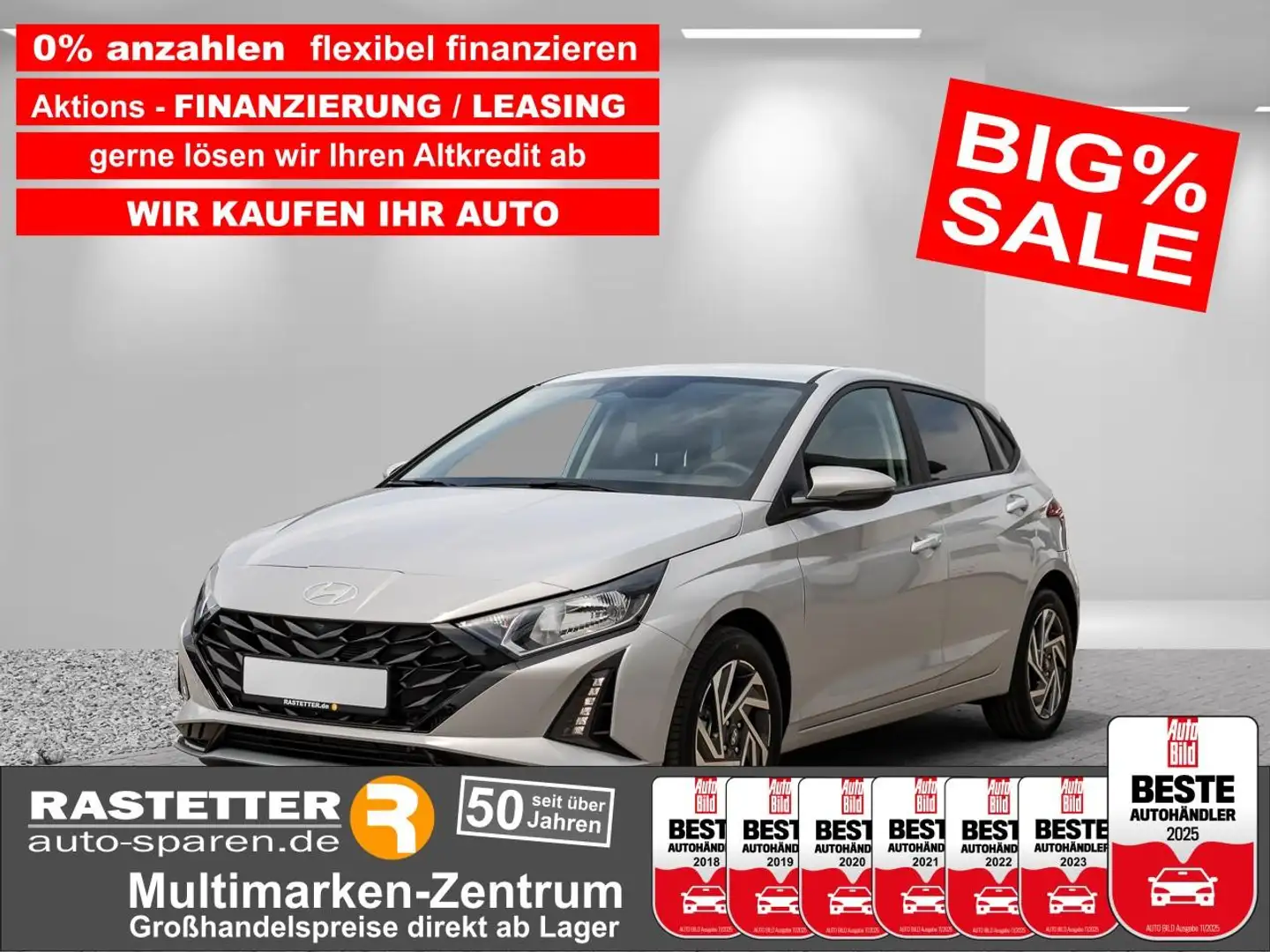 Hyundai i20 DCT 5Jahre+Navi+virtCP+Kamera+SHZ+PDC+Privacy+Klim Grijs - 1