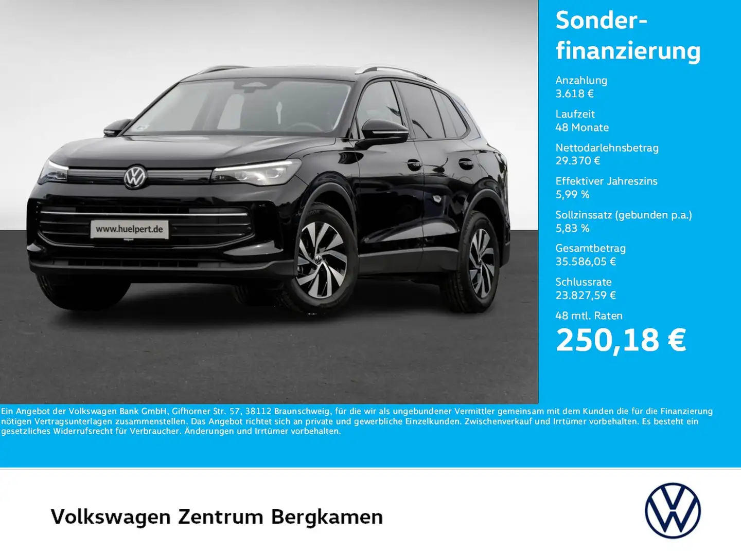 Volkswagen Tiguan 1.5 eTSI LIFE NEUESMODELL CAM ACC EKLAPPE Schwarz - 1