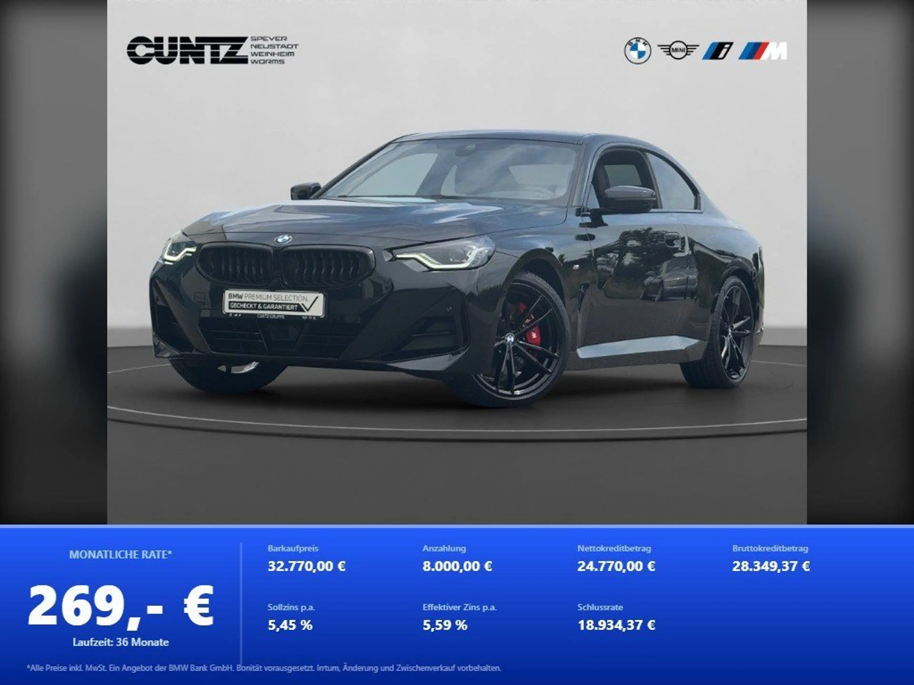 BMW 220 i M Paket Head-Up Drive/Parkassist HiFi DAB