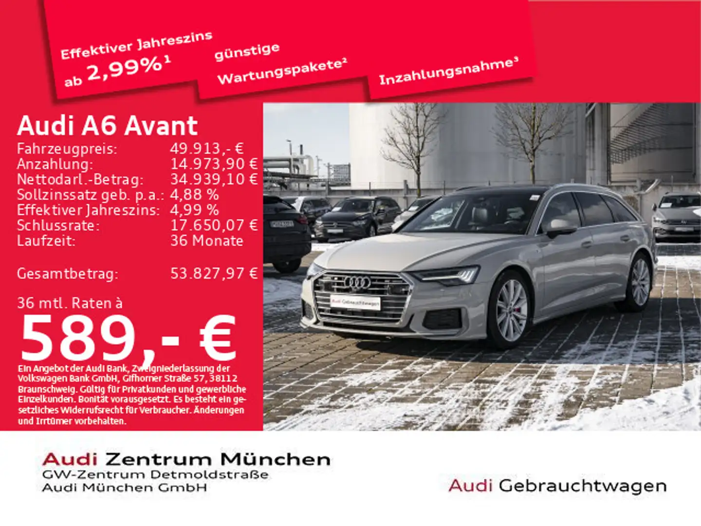 Audi A6 55 TFSI e qu. S line B&O/HD-Matrix/Pano Beige - 1