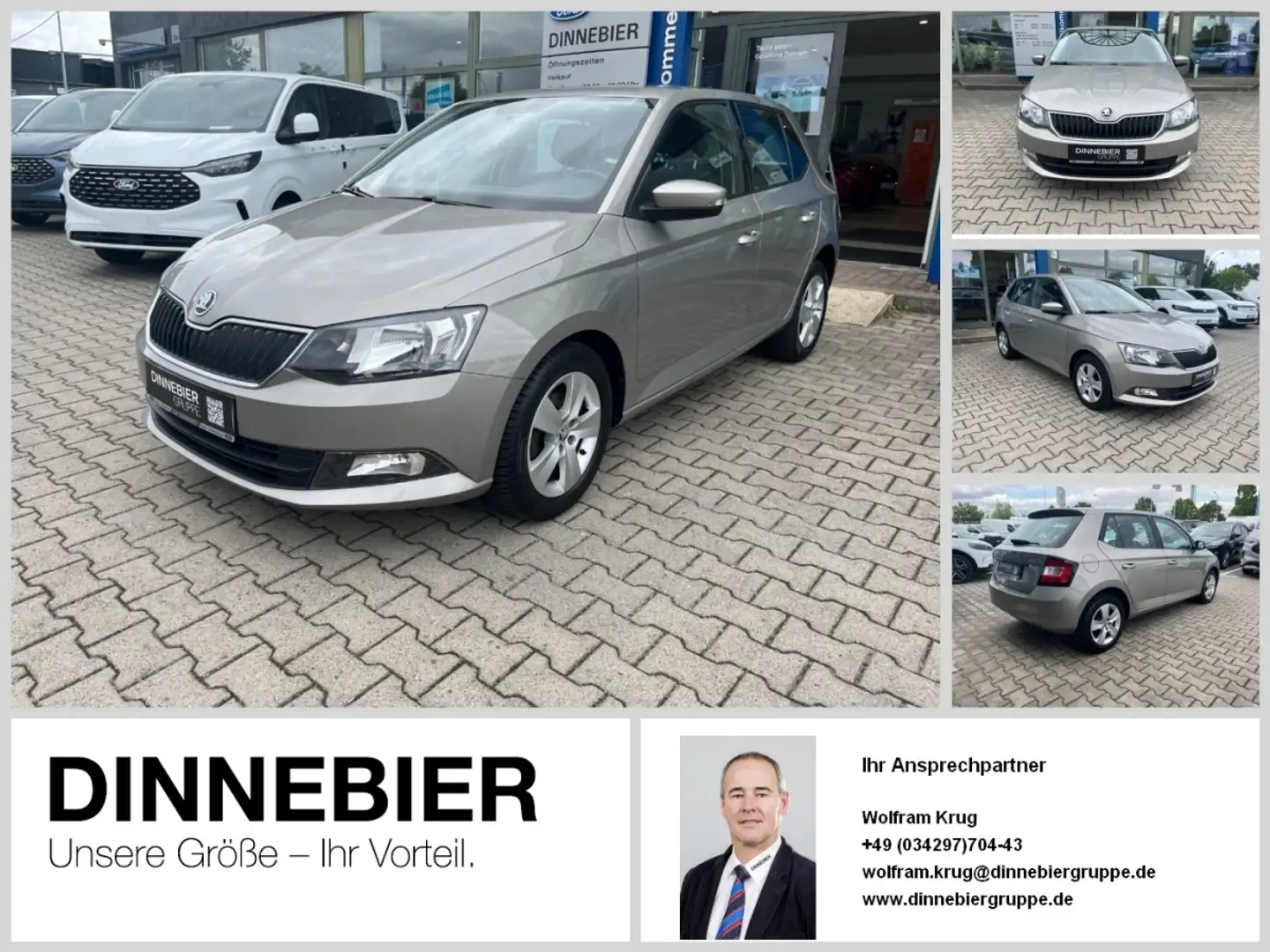 Skoda Fabia Ambition Tempomat+Klima+Einparkhilfe Beige - 1