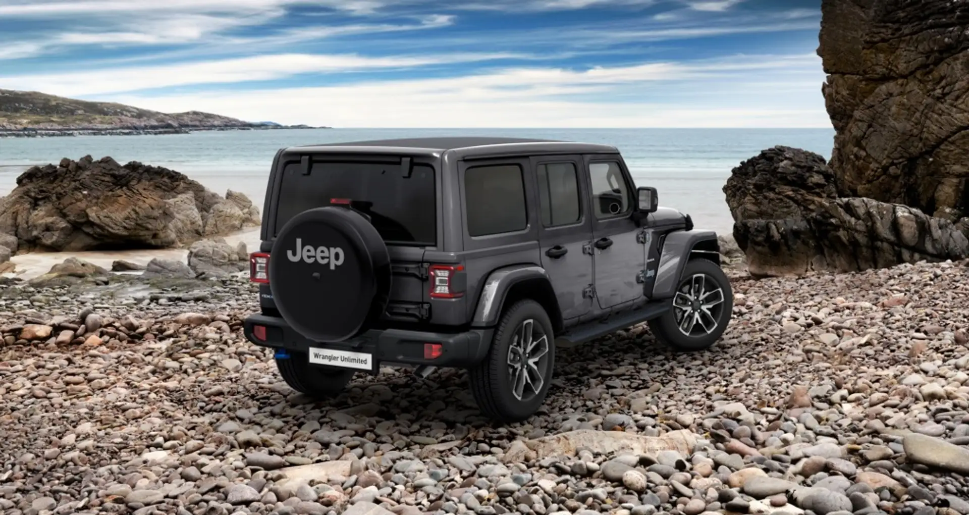 Jeep Wrangler Unlimited 4xe 380 PK Sahara | Schuifdak | Leder | Grijs - 2