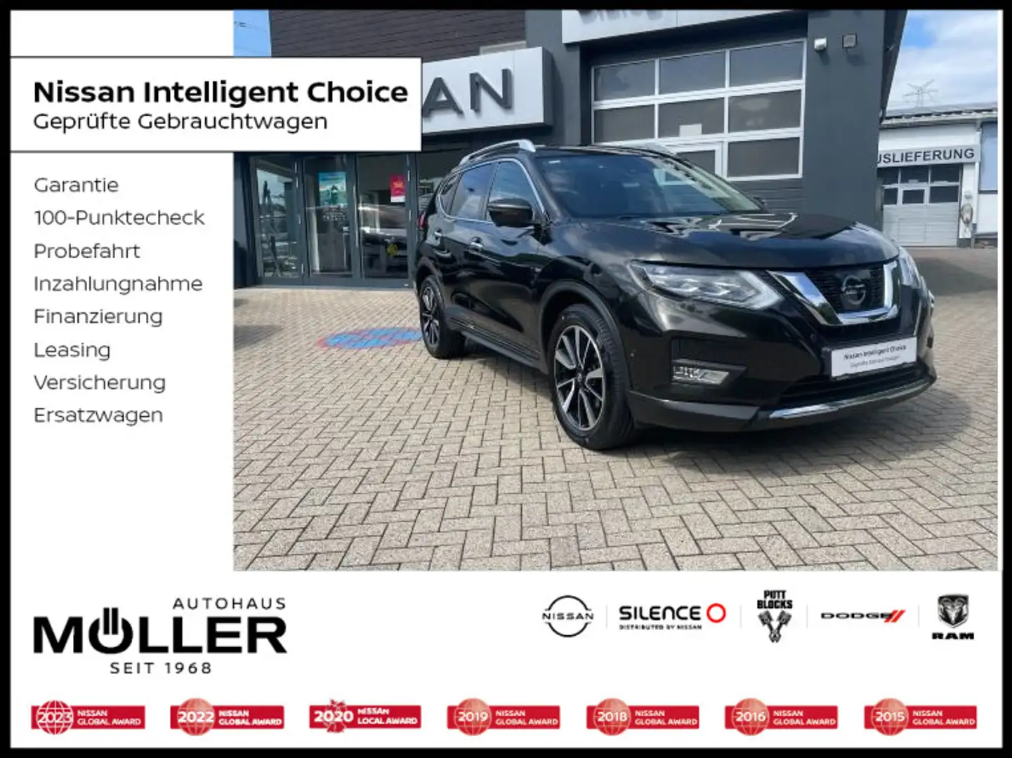 Nissan X-Trail 2.0dCi Tekna 4x4 Navi PGD AVM Leder BOSE Grün - 1