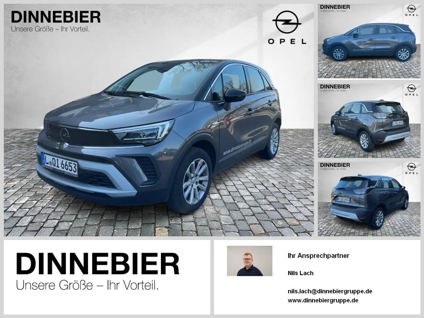 Opel Crossland Elegance 1.2 Direct Grau - 1