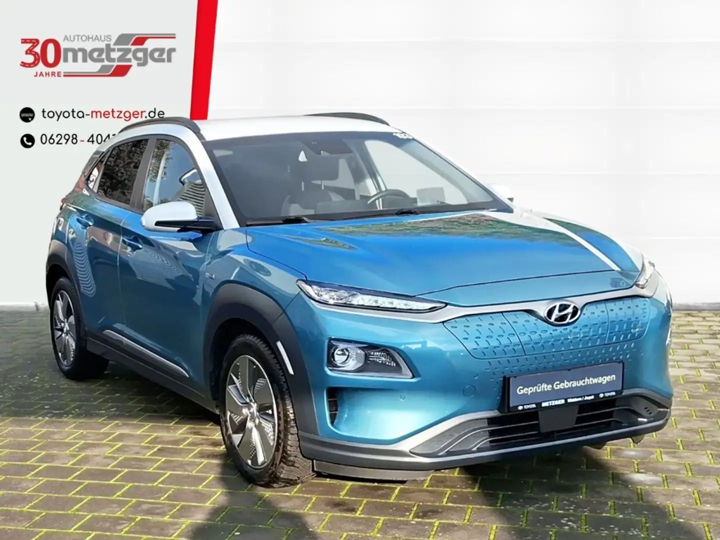 Hyundai KONA Premium Elektro +Navi +Leder +Digitales Cockpit +S Blau - 1