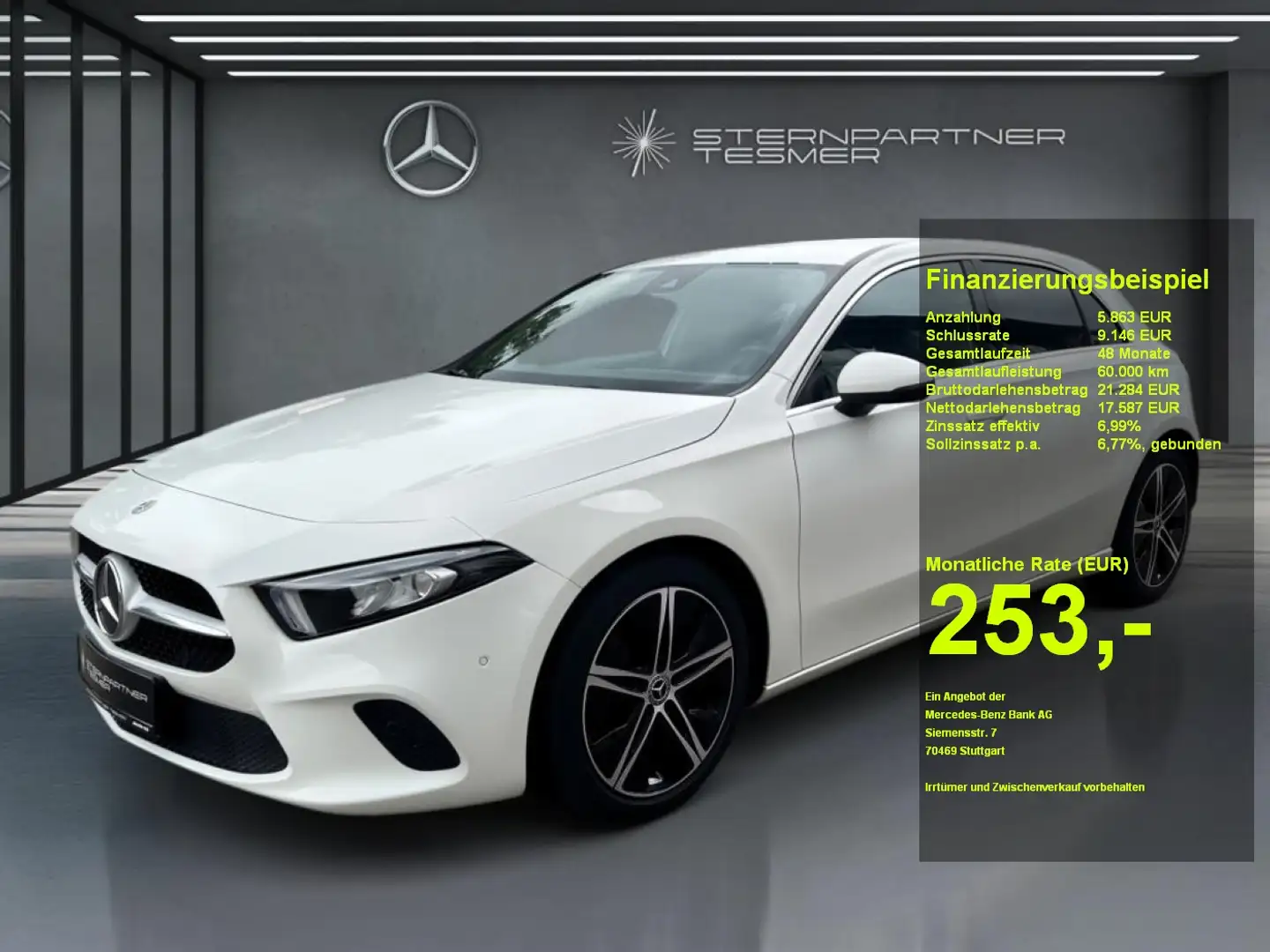 Mercedes-Benz A 200 d PROGRESSIVE+LED+AMBIENTE+DAB+CAR-PLAY Wit - 1