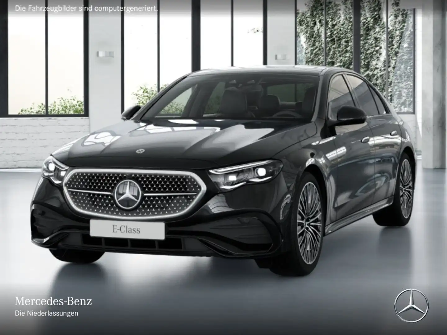 Mercedes-Benz E 220 d AMG Fahrass 360° Pano Burmester Distr. PTS Schwarz - 2
