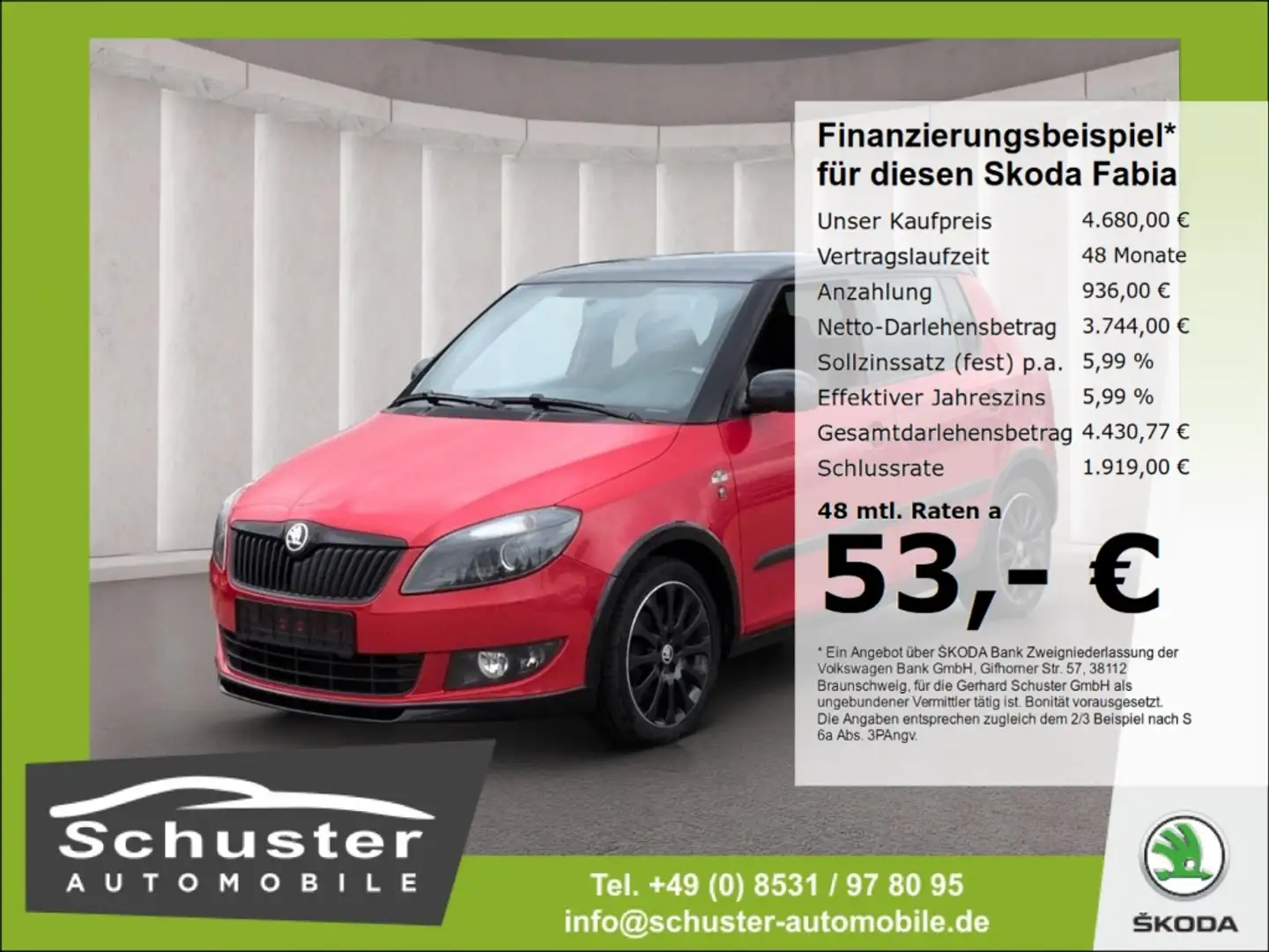 Skoda Fabia Monte Carlo 1.2TSI*SHZ Klima Sportsitze Rot - 1