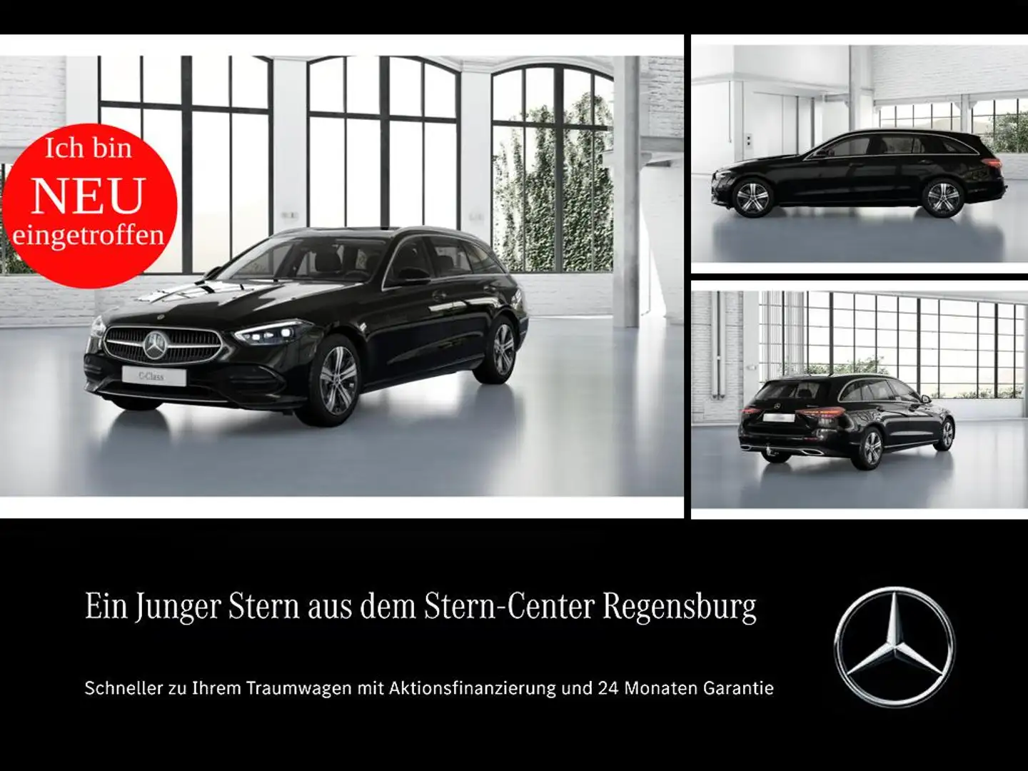 Mercedes-Benz C 220 d 4M T+AVANTGARDE+DISTRONIC+PANO+AHK+SHZ++ Schwarz - 1