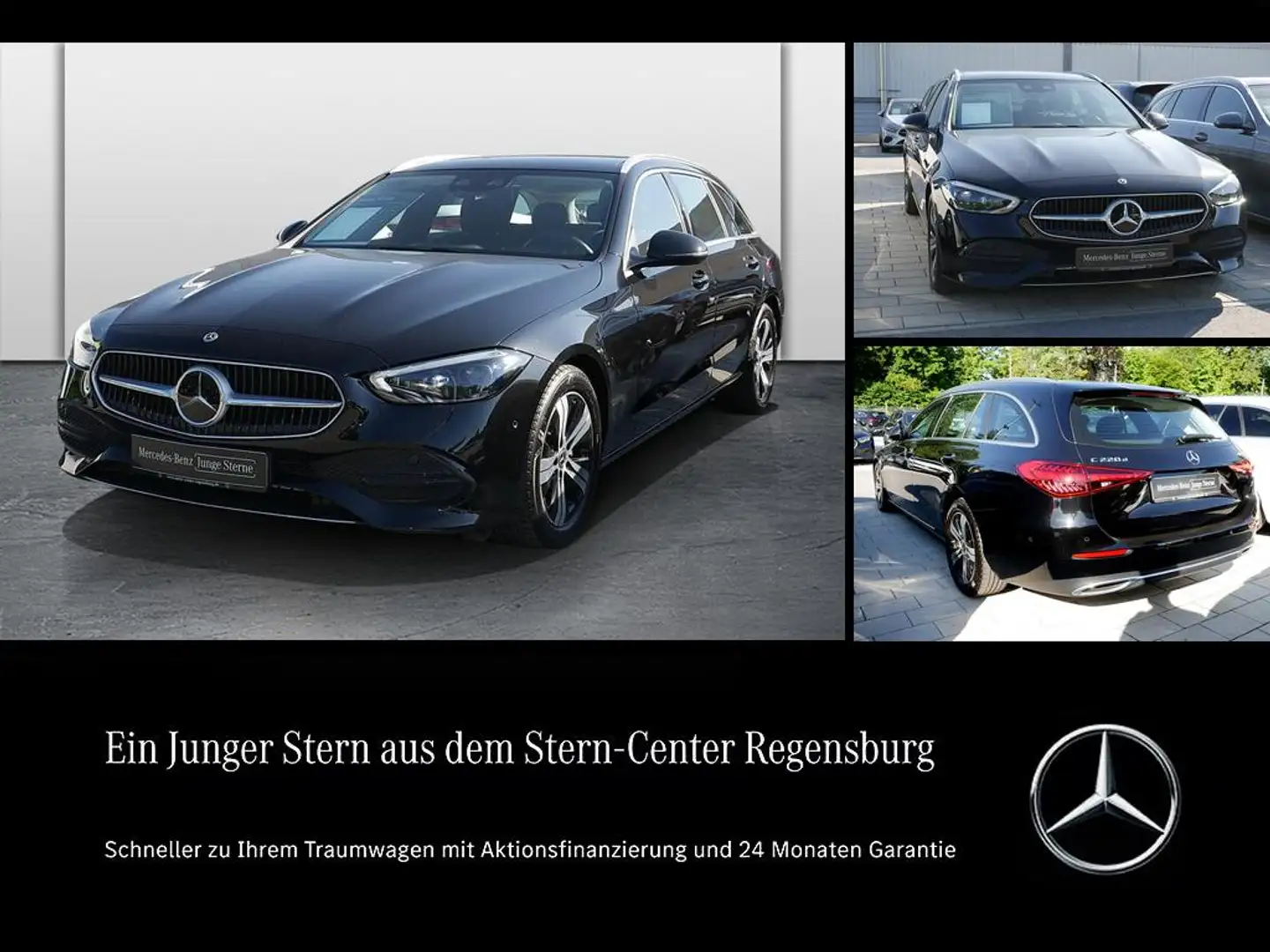 Mercedes-Benz C 220 d 4M T+AVANTGARDE+DISTRONIC+PANO+AHK+SHZ++ Zwart - 1