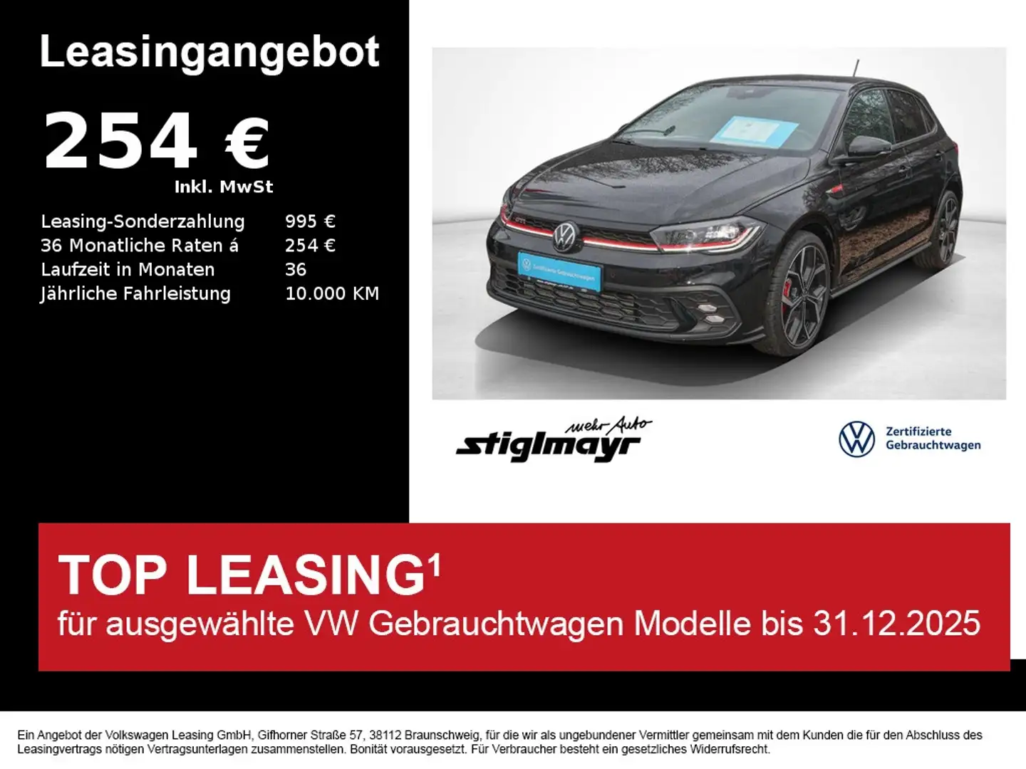 Volkswagen Polo GTI 2.0 TSI DSG BEATS+IQ-LIGHT+KAMERA+NAVI Schwarz - 1