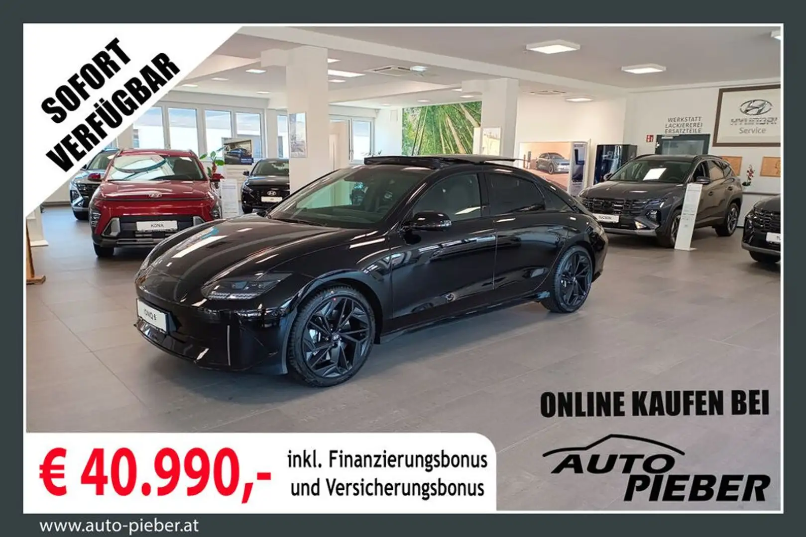 Hyundai IONIQ 6 77,4kWh 4WD Black Edition *Pano*LED*Navi* Schwarz - 1