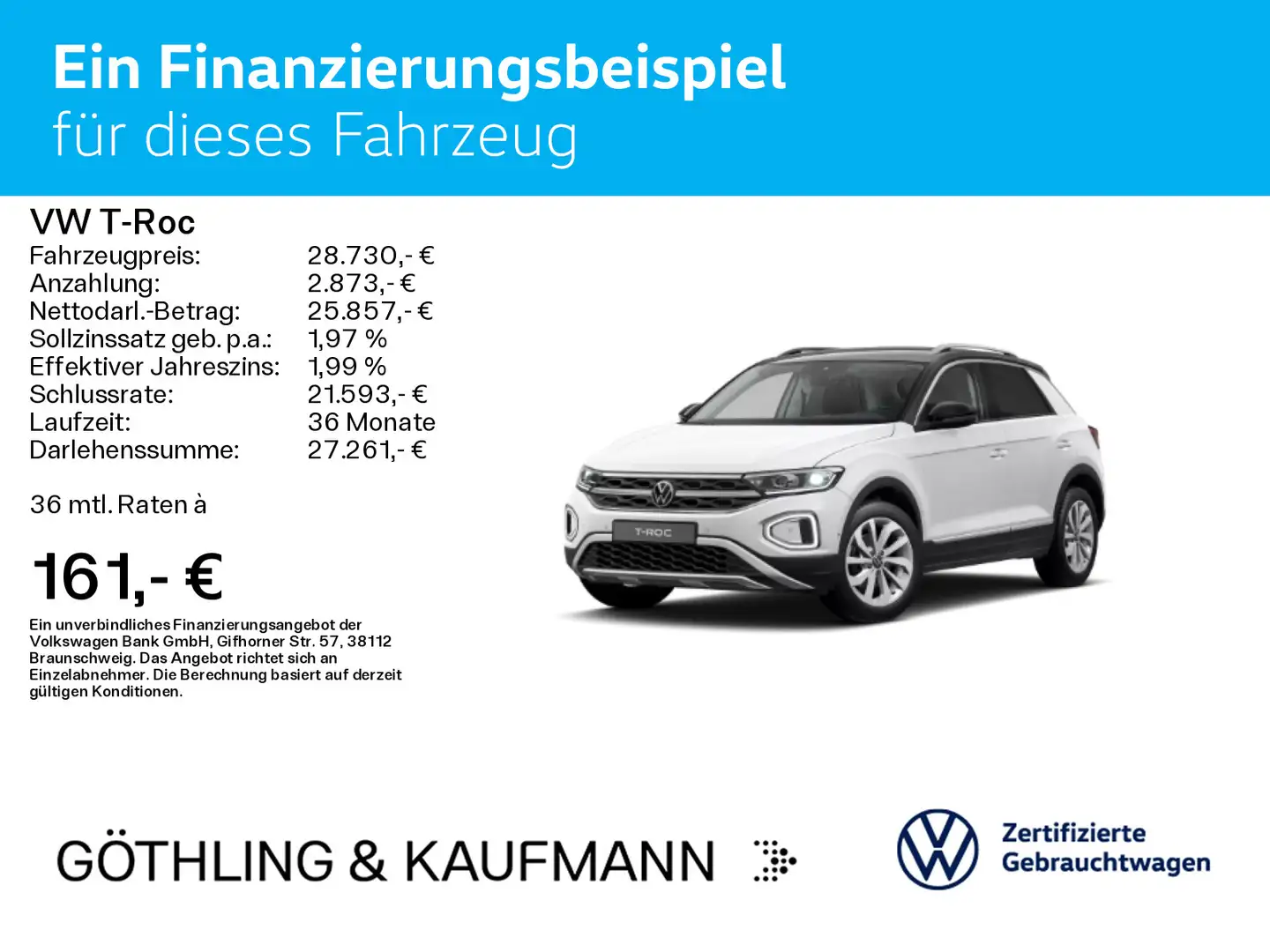 Volkswagen T-Roc T-ROC 1.5 TSI DSG STYLE*LED*AHK*NAVI*KLIMA*PDC*S Weiß - 2