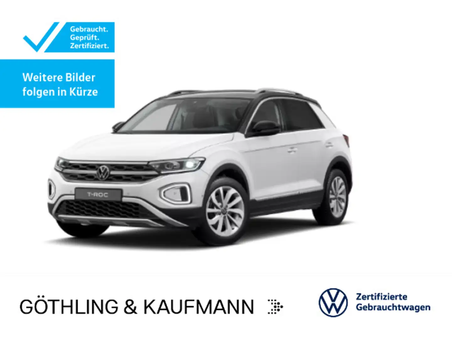 Volkswagen T-Roc T-ROC 1.5 TSI DSG STYLE*LED*AHK*NAVI*KLIMA*PDC*S Weiß - 1