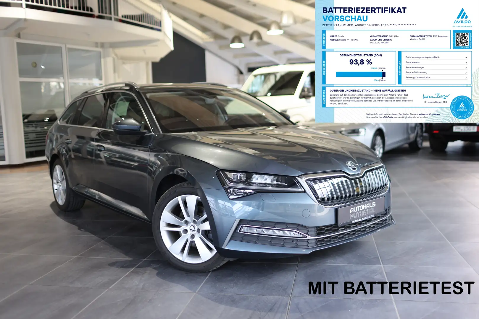 Skoda Superb COMBI 1,4 iV STYLE ANHÄNGERKUPPLUNG Grijs - 1