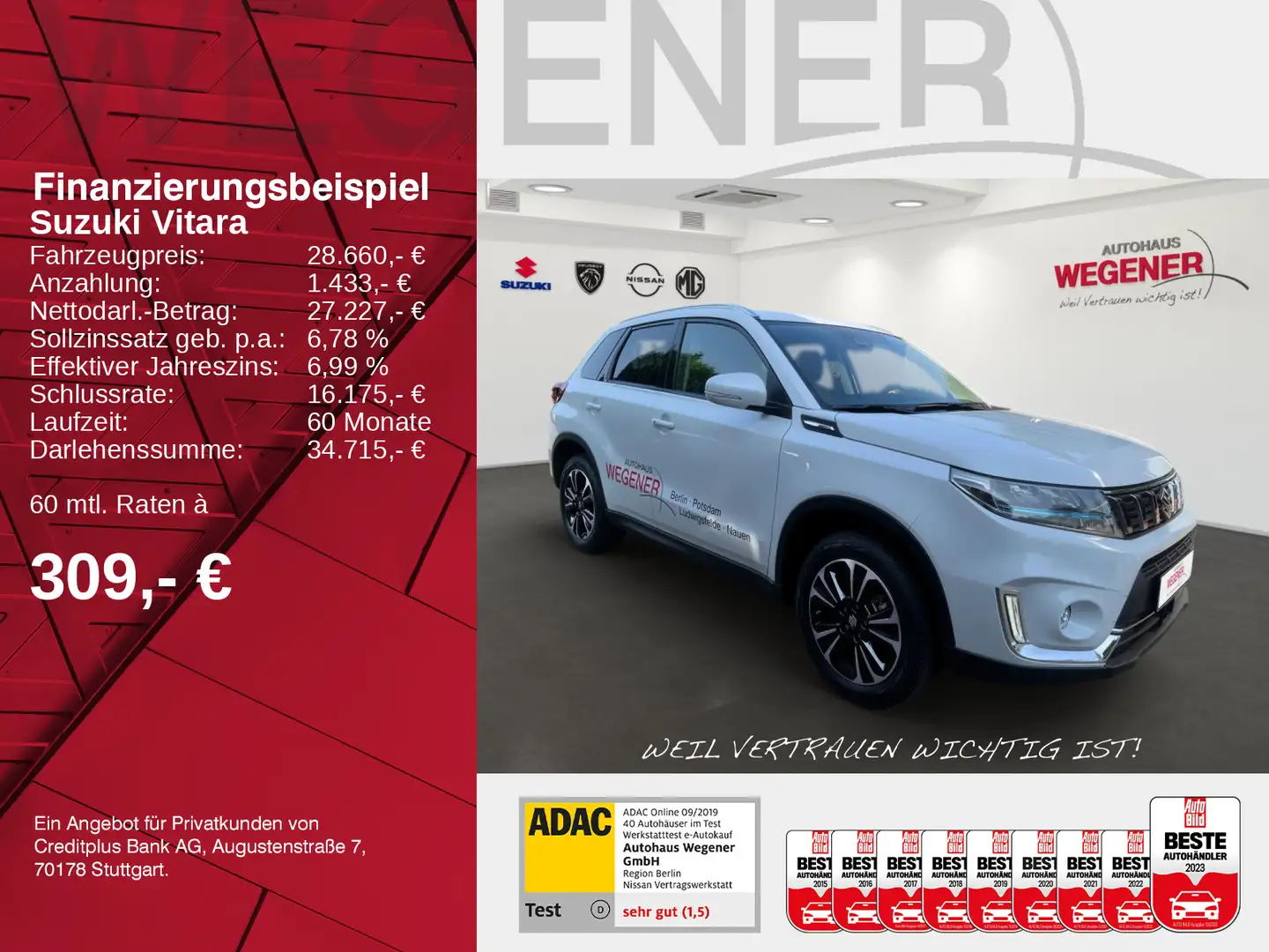 Suzuki Vitara VITARA 1.5 COMFORT+ AGS 'SHINKAI' | KLIMA | LED Weiß - 2