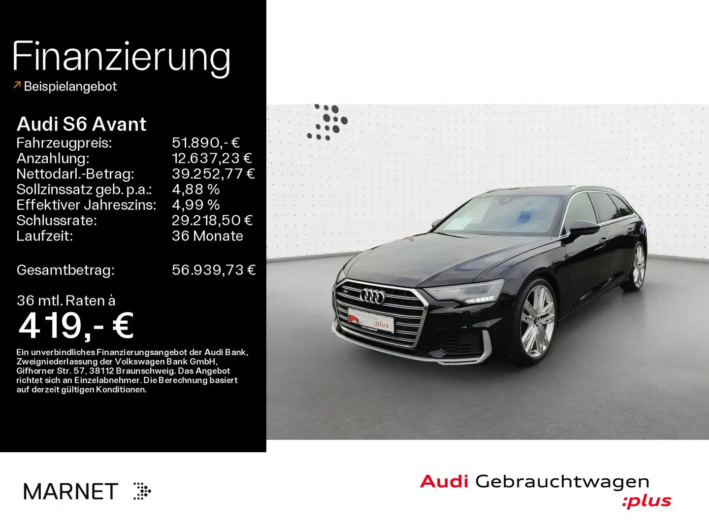 Audi S6 3.0 TDi quattro*Navi*LED*Alu*B&O*PDC*Vi Schwarz - 1