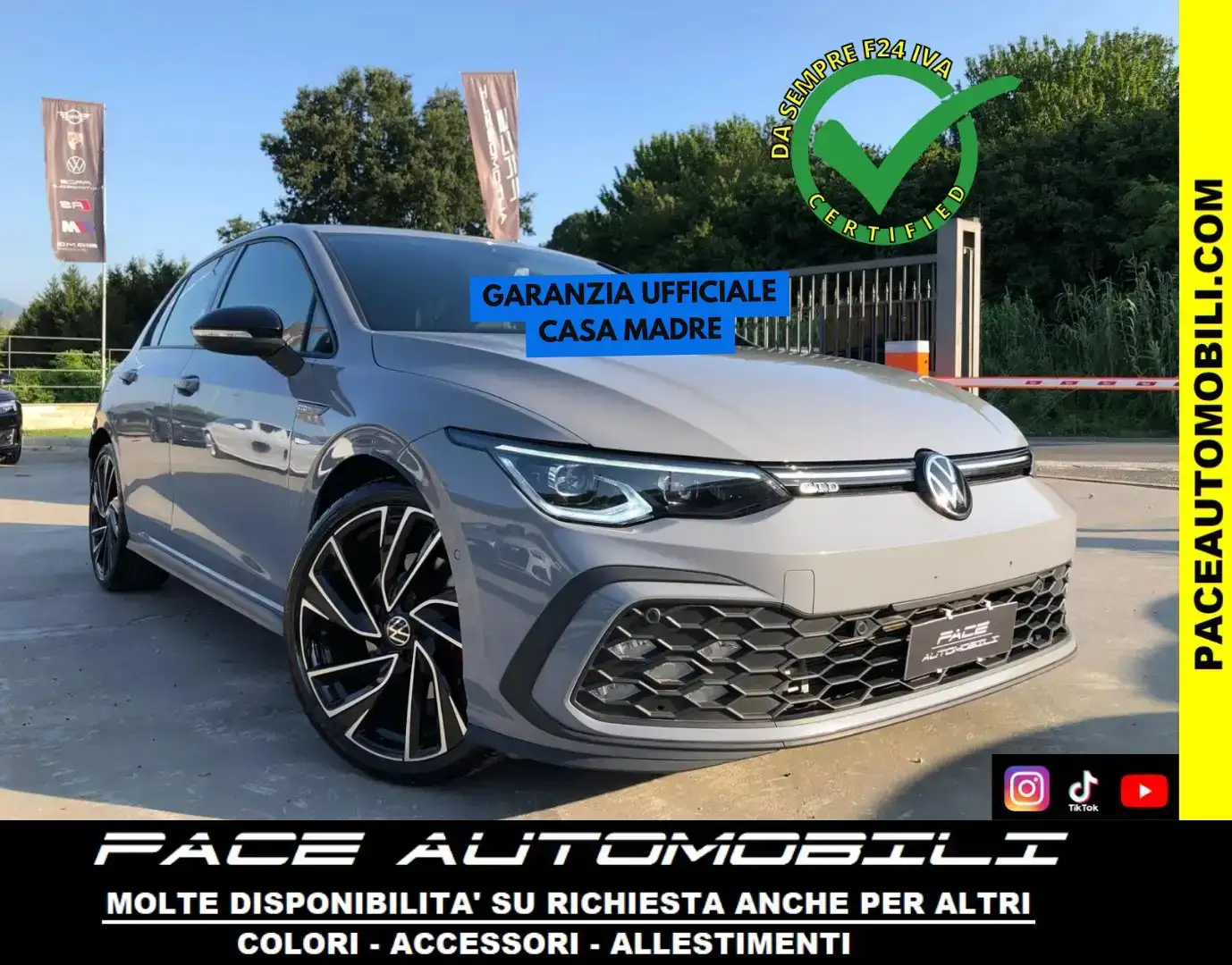 Volkswagen Golf GTD GTD DSG VIRTUAL COCKPIT LED NAVI 19" KAMERA ACC Grigio - 1