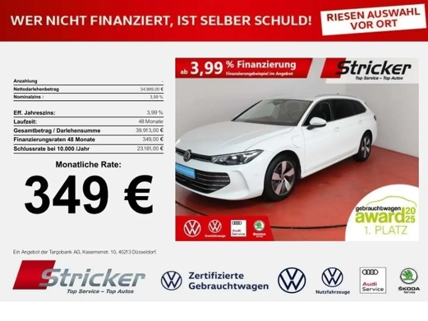 Volkswagen Passat Variant Business 1.5TSI e-Hybrid 349,-ohne Anzahlung AHK Weiß - 1