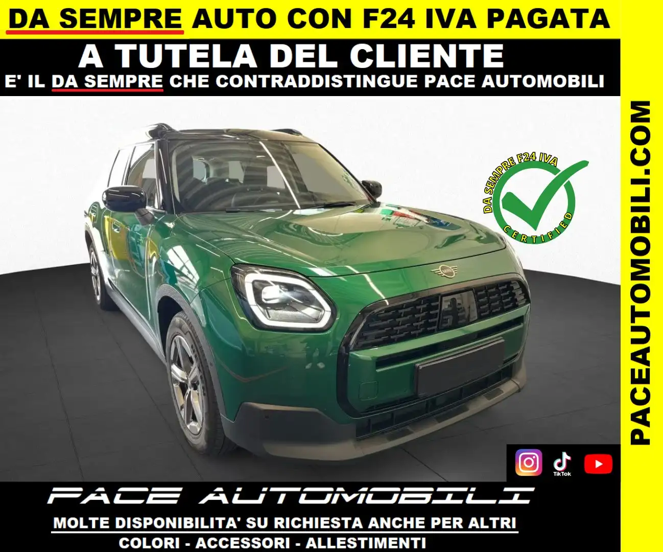 MINI Cooper D Countryman CLASSIC TRIM HUD BLACK PACK GREEN PDC KAMERA Білий - 1