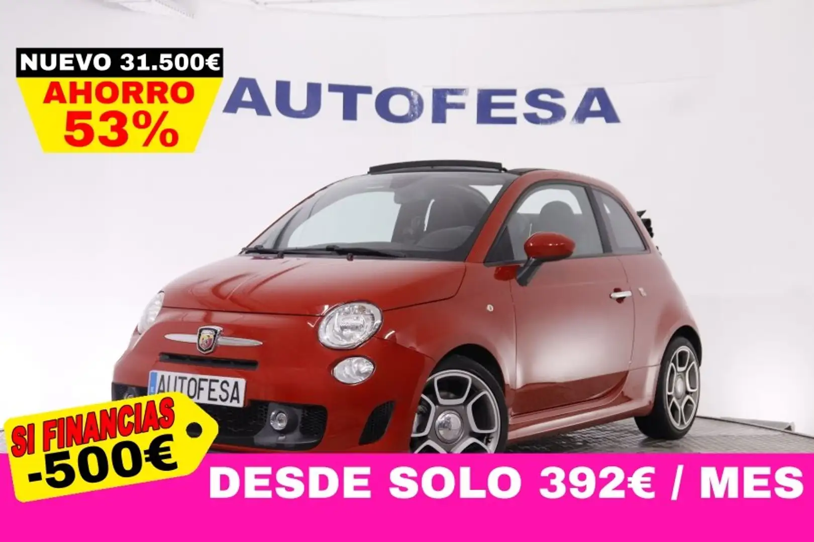 Abarth 500 C 1.4 TURBO AUTO 140CV 2P # PARKTRONIC Rouge - 1