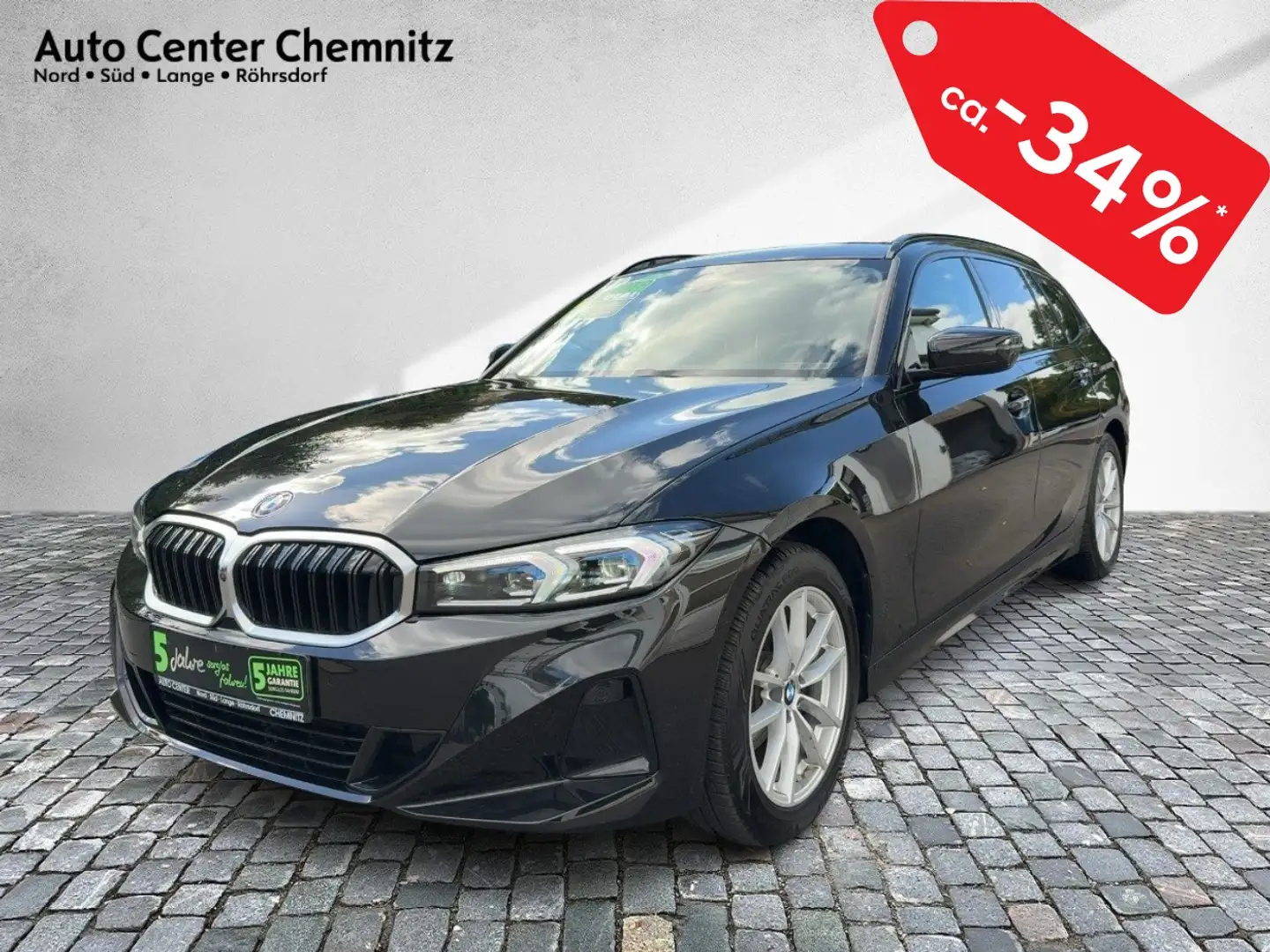 BMW 318 i AT8 Touring HUD/LED/Navi/SHZ/360°/el.Heckkl. Schwarz - 2
