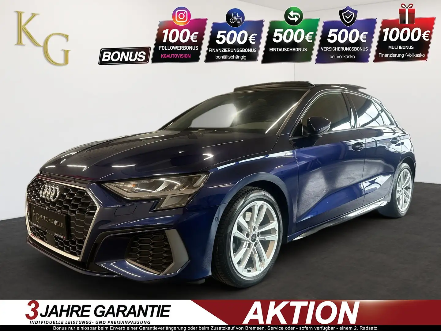Audi A3 SB 35 TDI S-line ab ca. 233€ monatlich Blau - 1