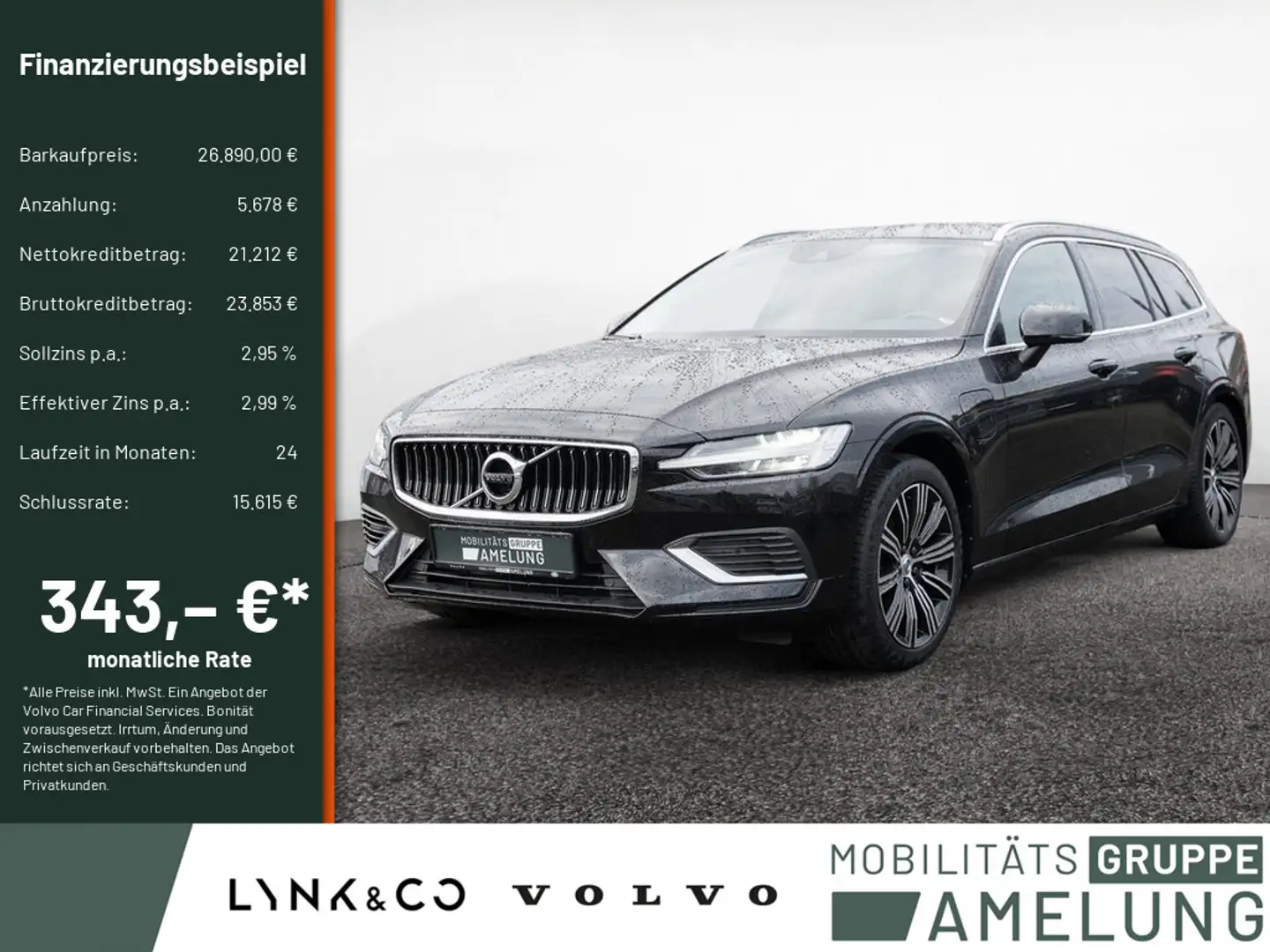 Volvo V60 Recharge T6 AWD Inscription NAVI ACC LED Schwarz - 1