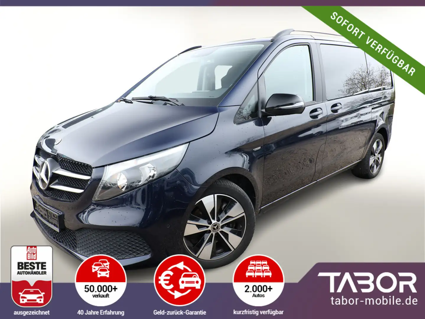 Mercedes-Benz V 220 V 220 d Edition kompakt 7S AHK eHk Nav NightP Bleu - 1