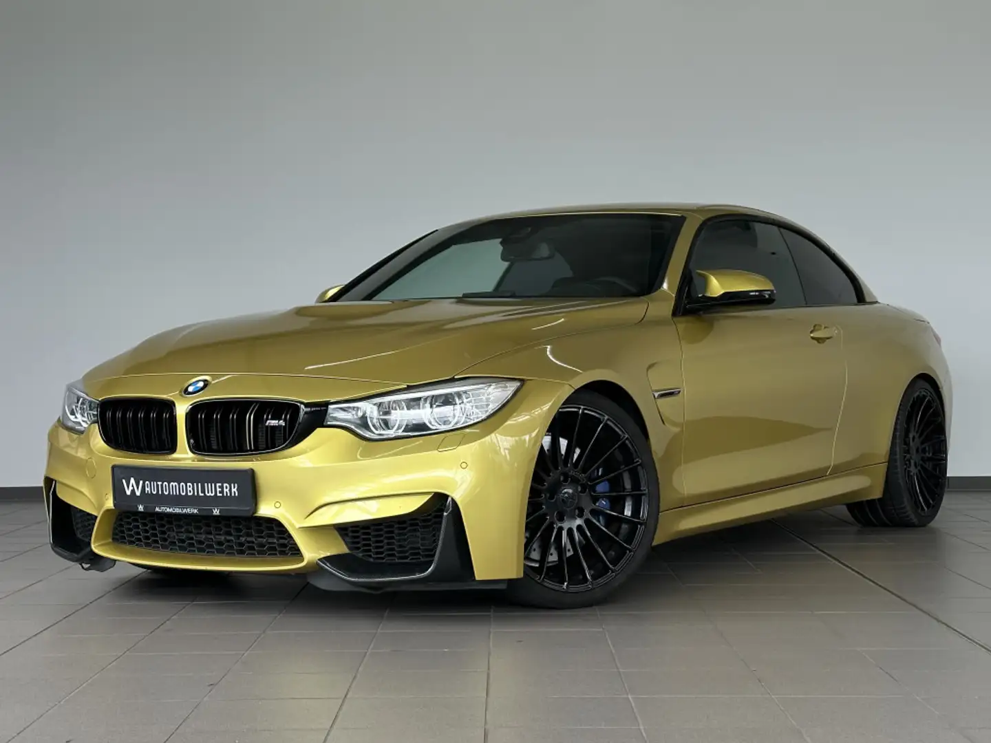 BMW M4 Cabrio |H&K|MEMO|PDC|LED|HUD|Deutsch-Fahrzeug Jaune - 1