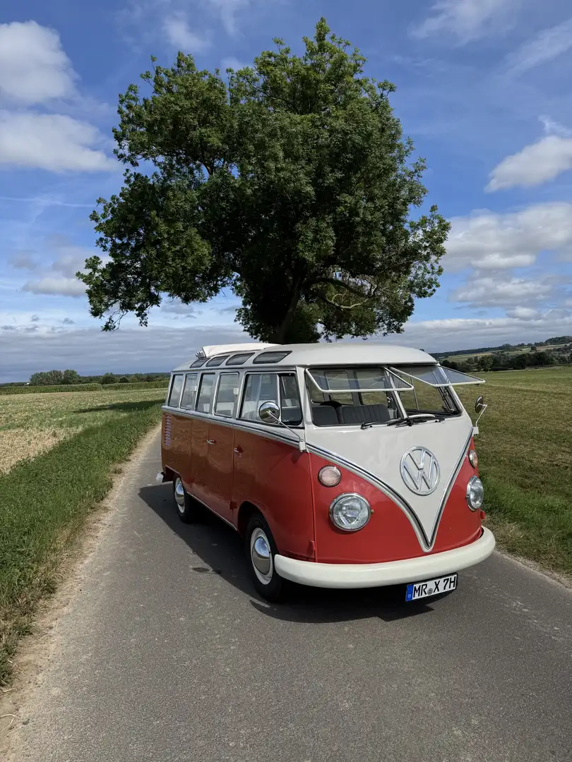 Volkswagen T1 Samba Bulli Faltdach 9Sitzer 23 Fenster Kırmızı - 2