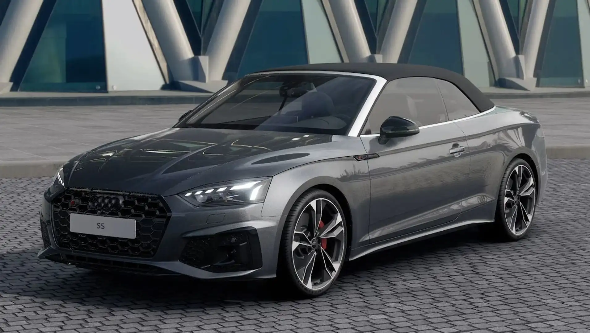 Audi S5 Cabriolet TFSI qu comp+ BLACK VC KOPFRAUMHZ Gris - 2
