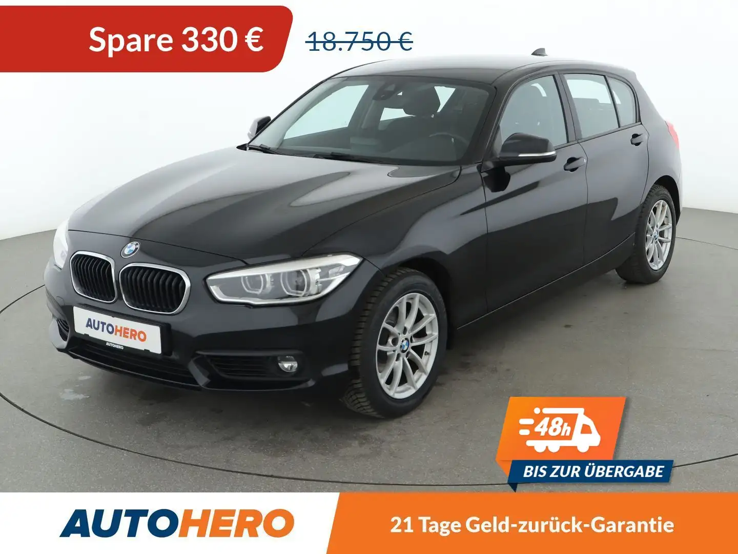 BMW 120 120i Advantage *NAVI*LED*PDC*SHZ*TEMPO*ALU* Schwarz - 1