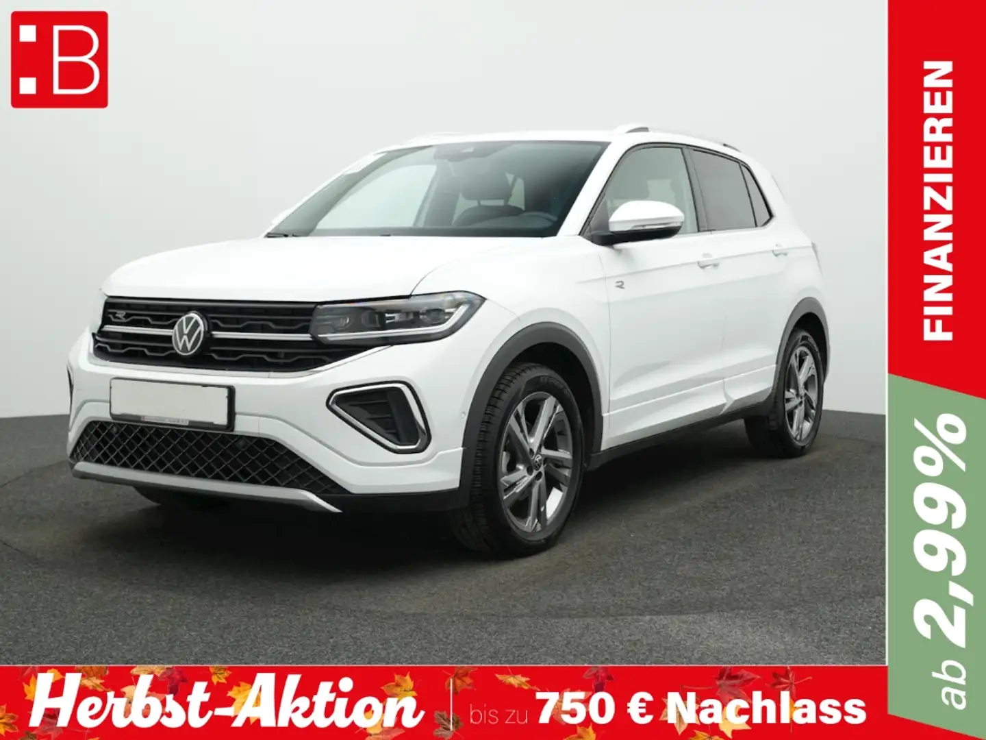 Volkswagen T-Cross 1.5 TSI DSG R-Line IQ.LIGHT NAVI AHK PARKLENK ACC Wit - 1