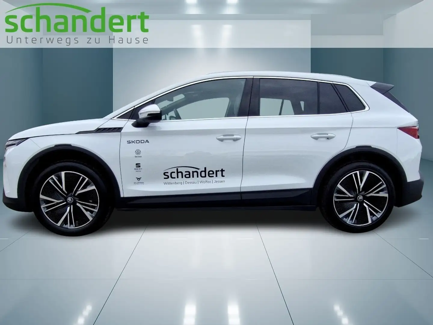 Skoda Elroq 85 Lodge MATRIX/AHK/CANTON/NAVI/HUD/4xSHZ Weiß - 2