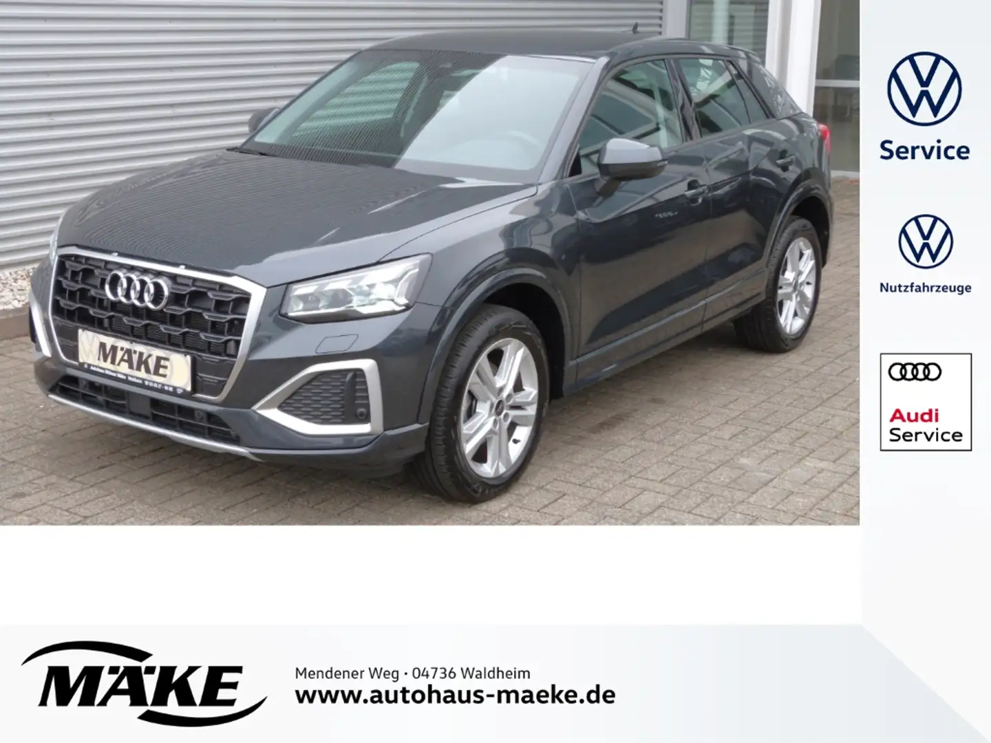 Audi Q2 1.5 TFSI DSG, AHK, SHZ, Matrix-LED, Rückfahrkamera Grau - 1