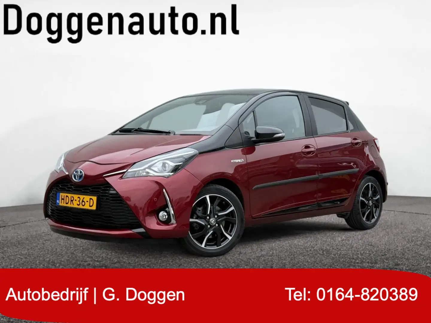Toyota Yaris 1.5 Hyb. Premium Bi-Tone Pano Navi PDC Rosso - 1